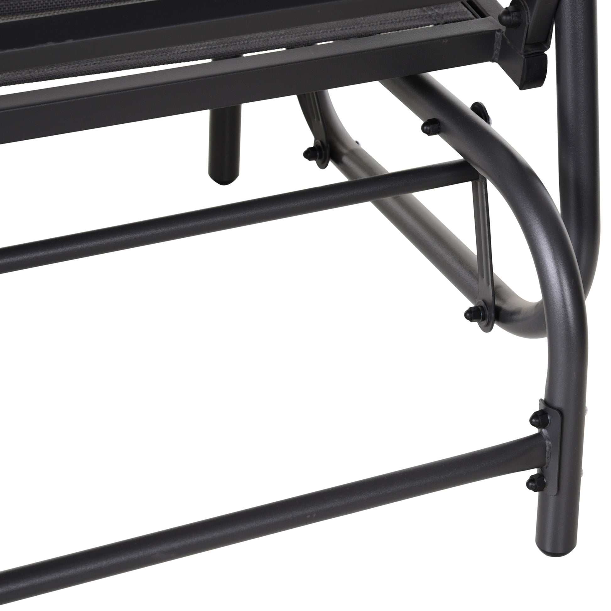 Black metal frame with sturdy construction ideal for a durable sofa bed support