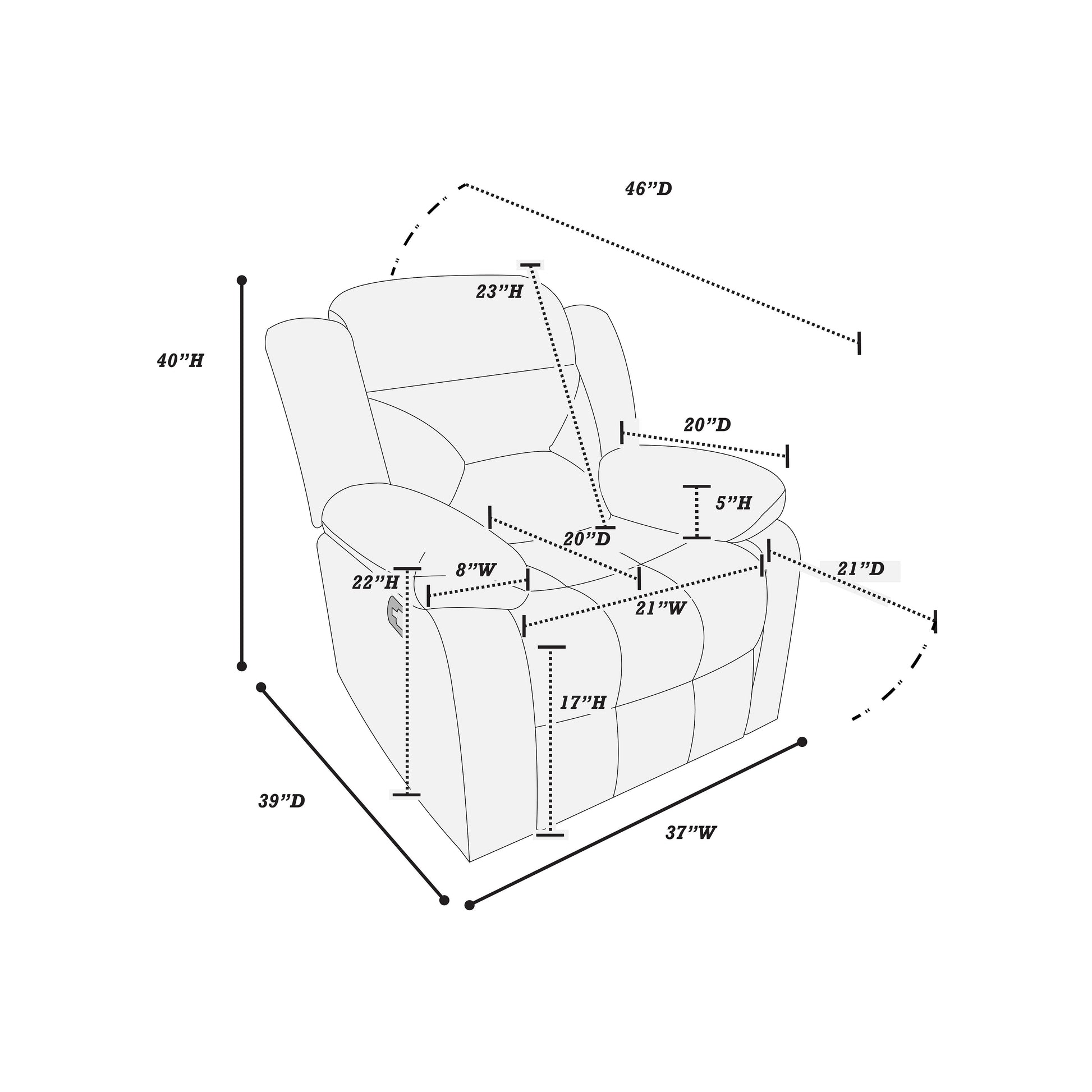 Recliner chair dimensions H x D x W a comfortable seating solution