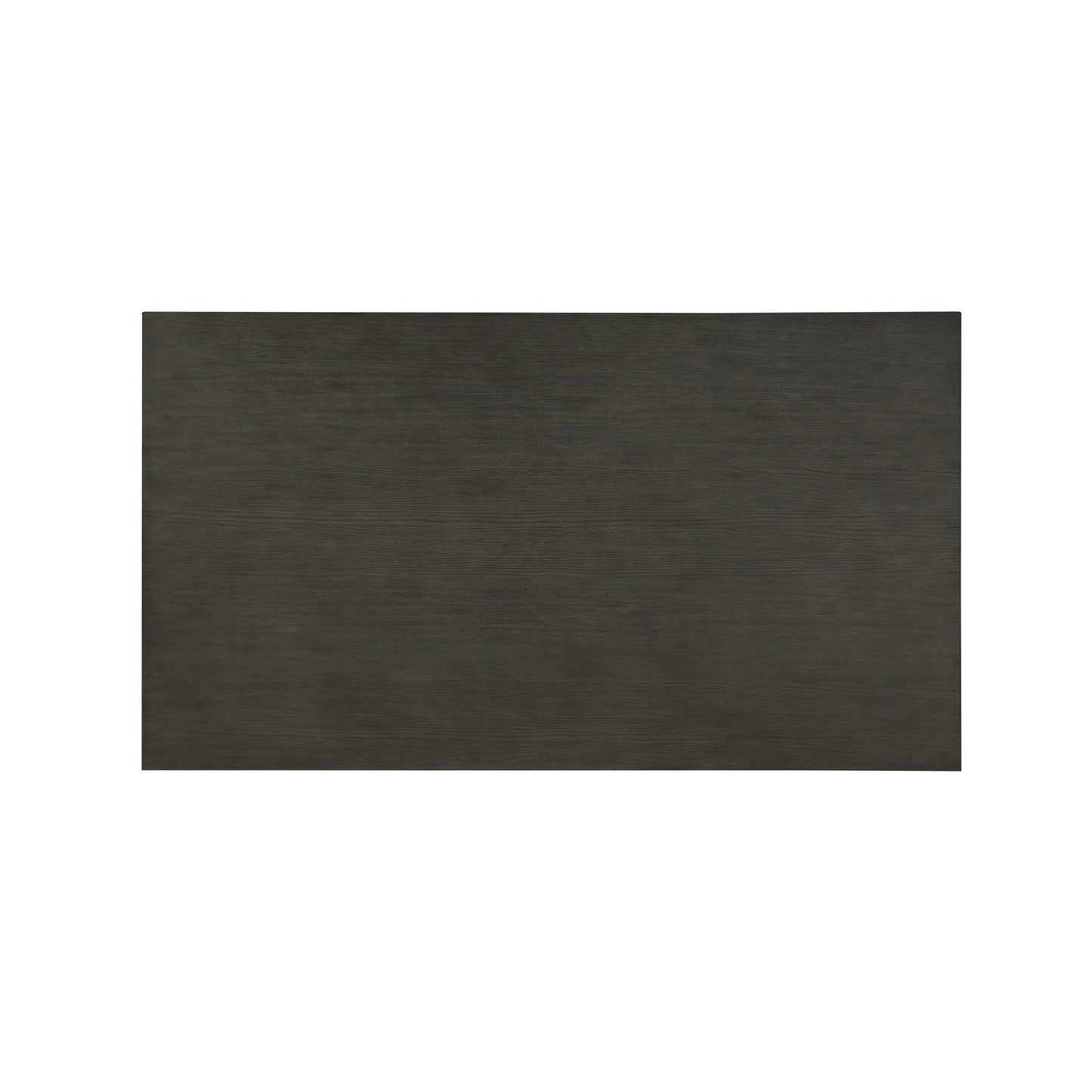 Dark gray wood veneer desk top with subtle grain texture
