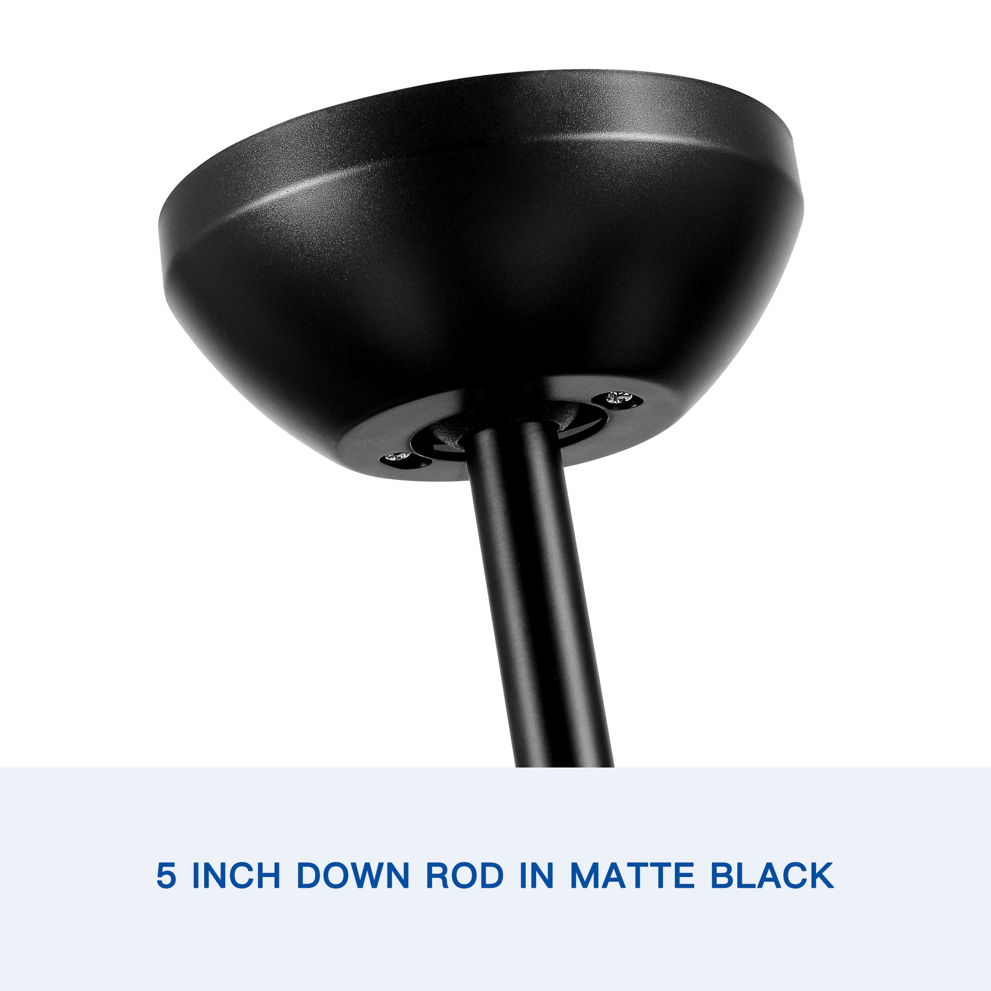 Matte black  inch down rod for ceiling fan installation
