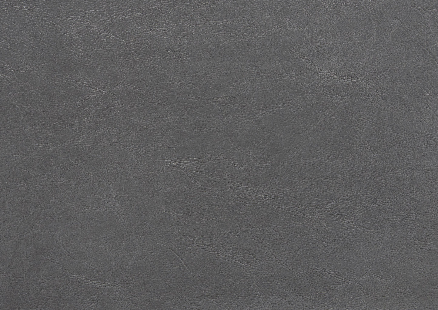 Charcoal gray faux leather upholstery fabric with a textured grain
