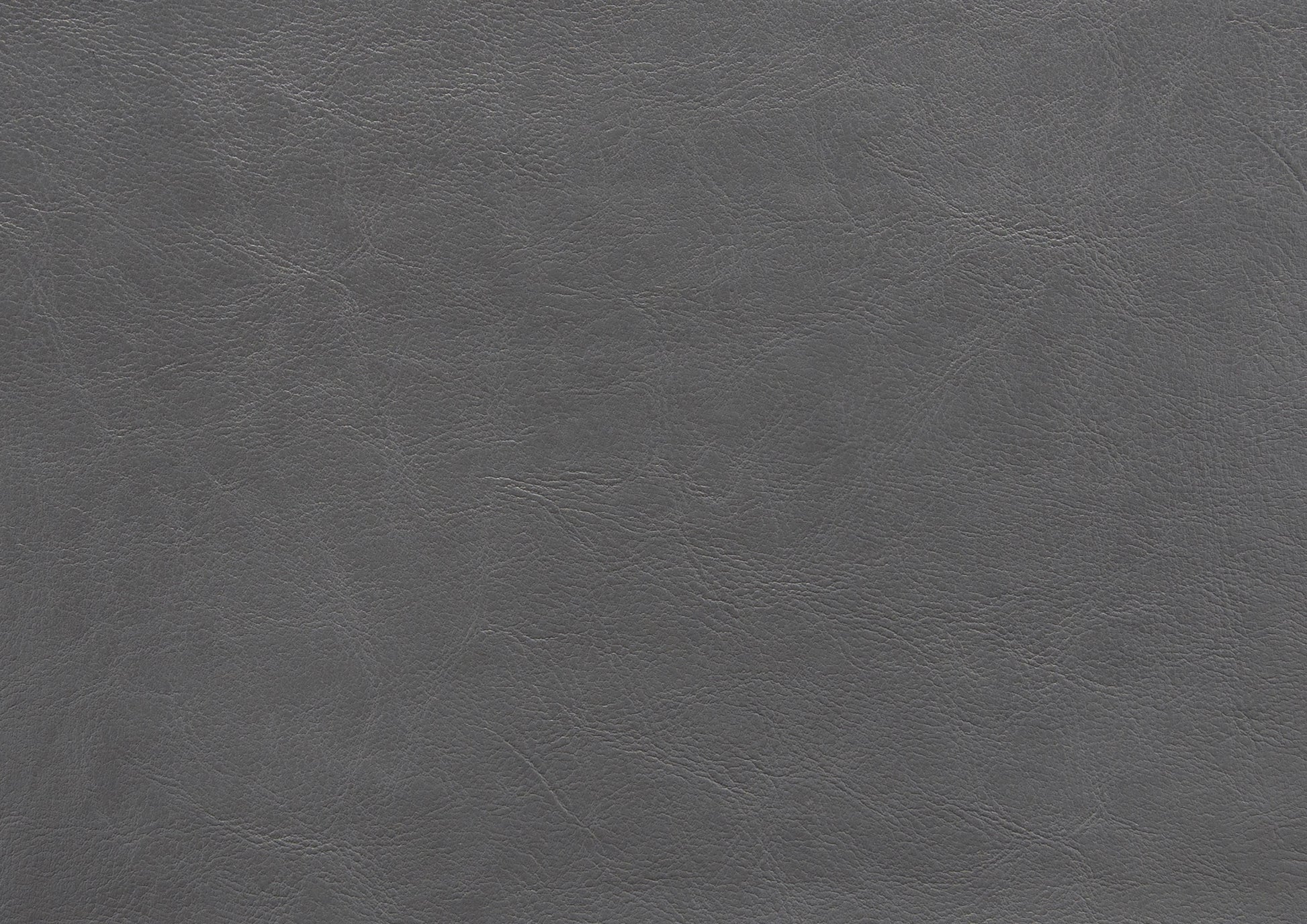 Charcoal gray faux leather upholstery fabric with a textured grain