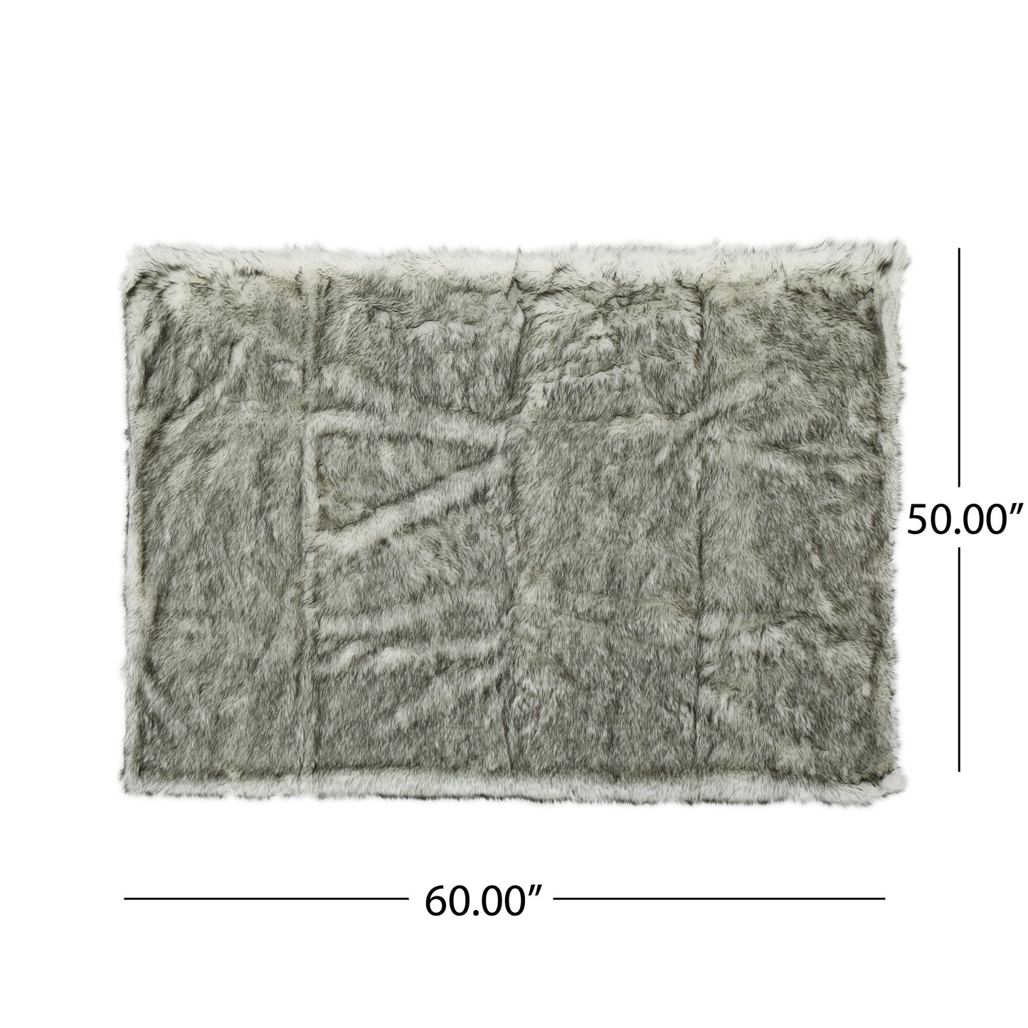 Plush grey faux fur throw blanket x inches for cozy home decor