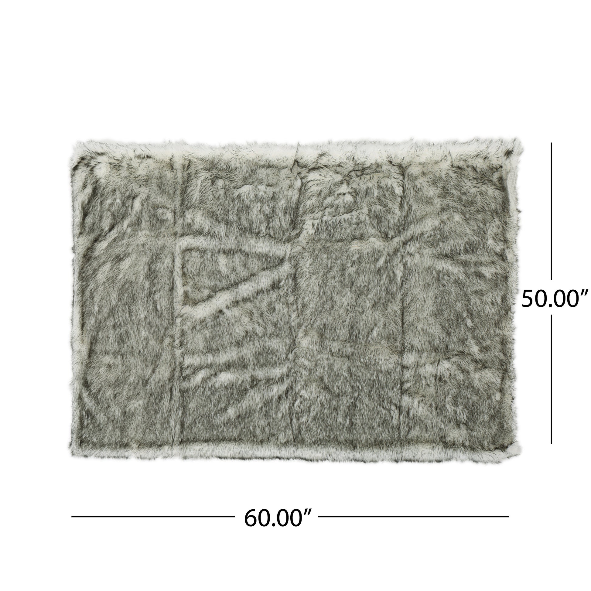 Plush grey faux fur throw blanket x inches for cozy home decor