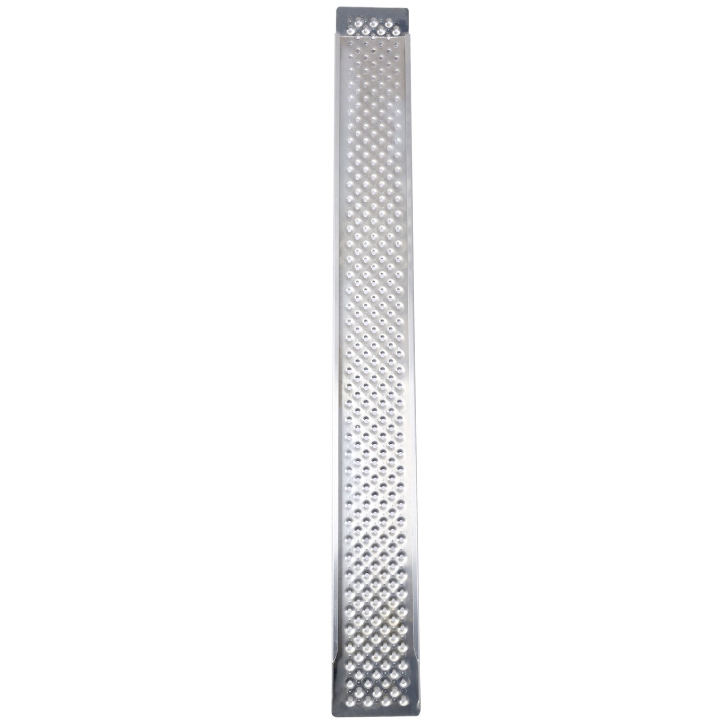 Steel zester grater with fine raised teeth for citrus zest