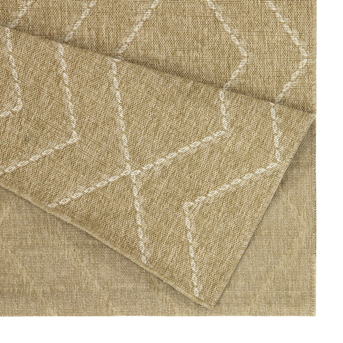 Textured beige fabric with a subtle diamond pattern ideal for upholstery