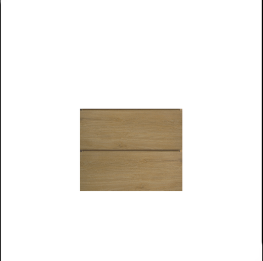 Modern twodrawer chest in light oak veneer ideal for bedroom storage