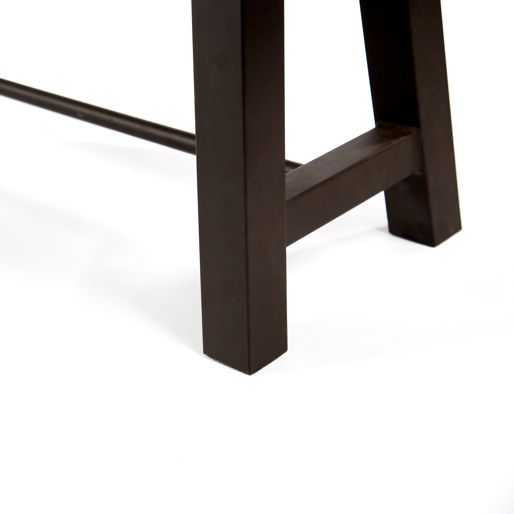 Dark brown metal table leg with clean modern lines for contemporary furniture