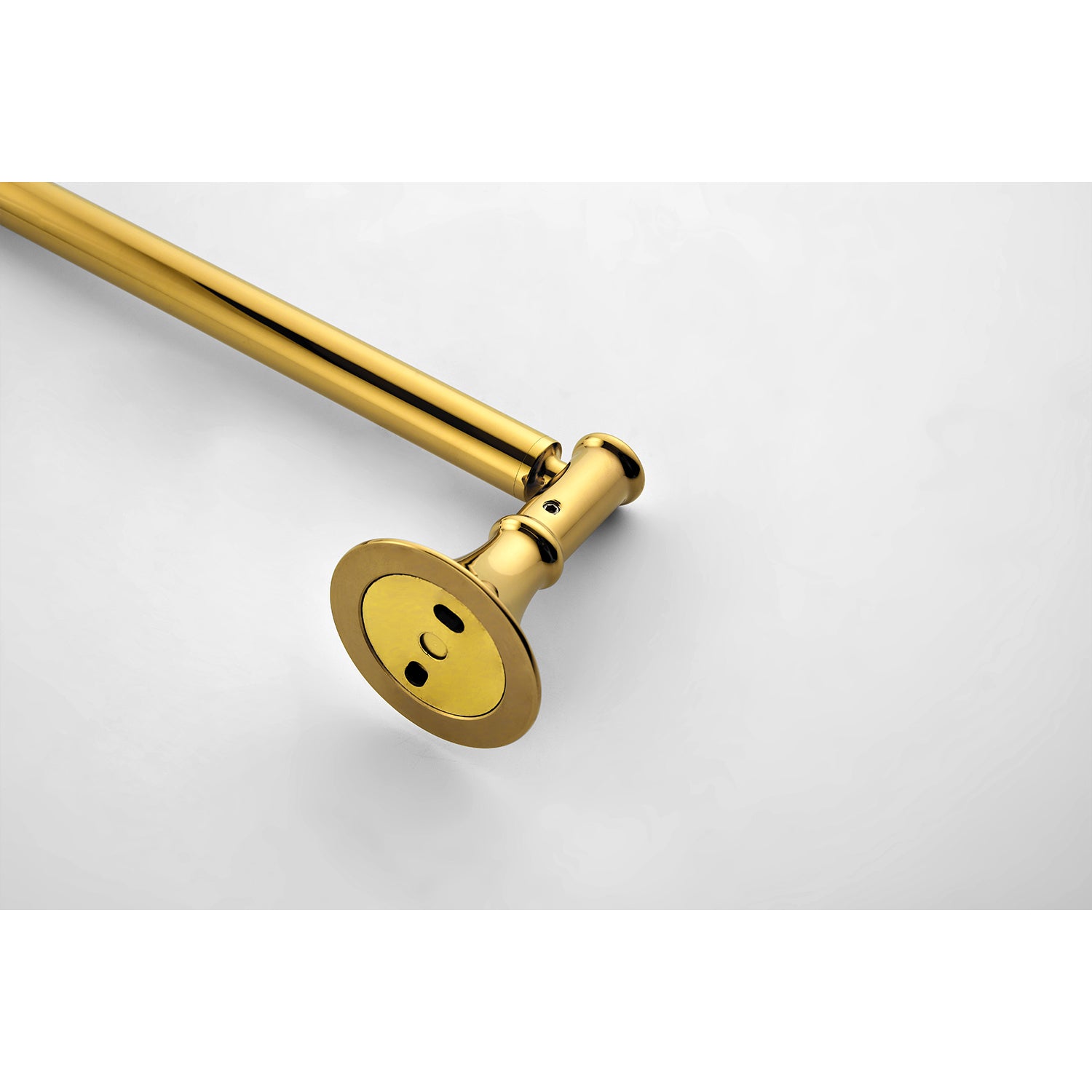 Polished brass towel bar with a single mount bracket elegant bathroom hardware