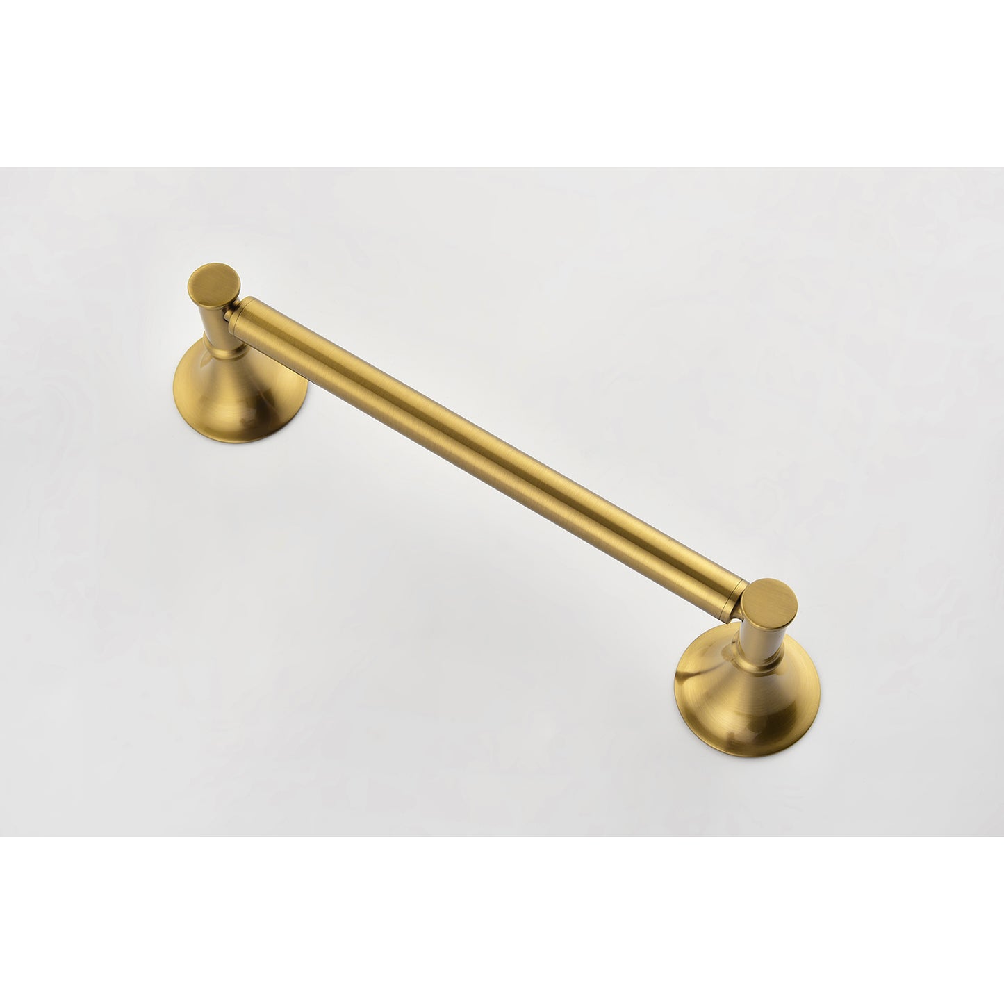Brushed brass single towel bar elegant bathroom fixture