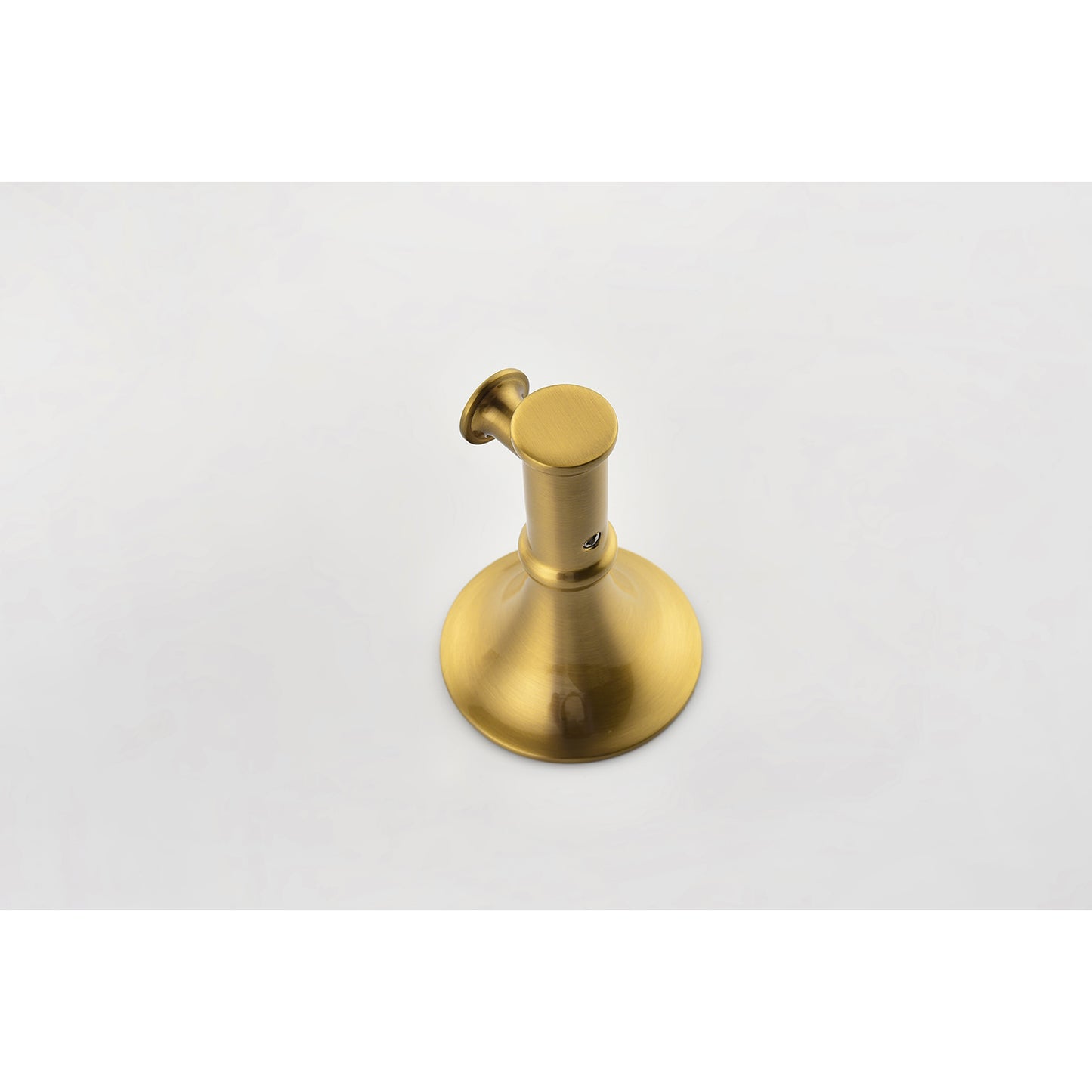 Antique brass toilet paper holder with classic flared base