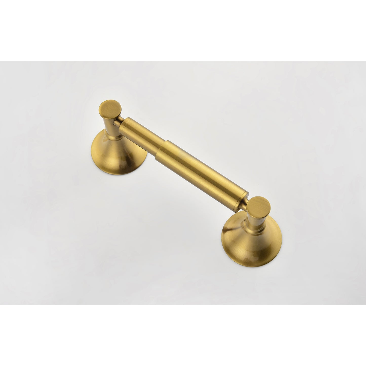Antique brass toilet paper holder with swivel arm for easy access