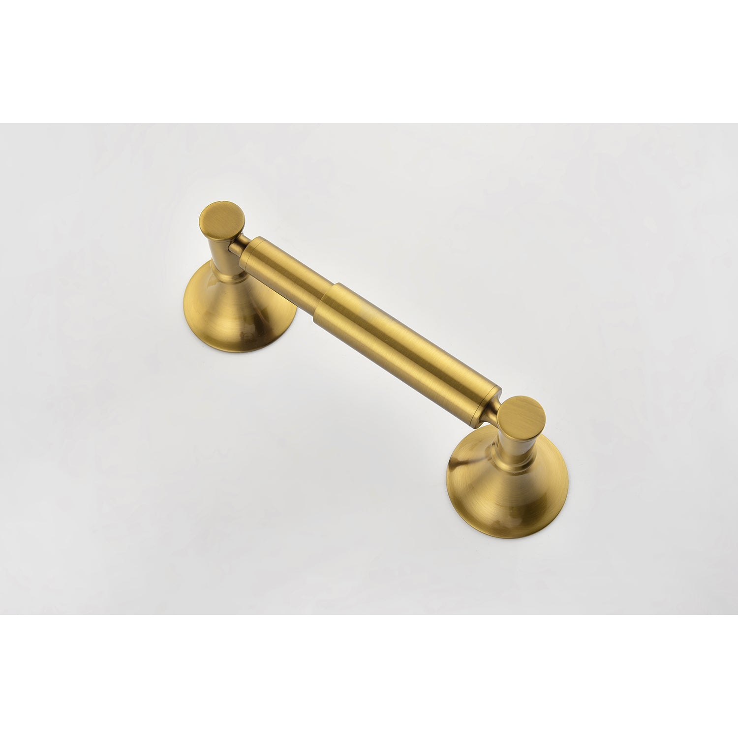 Antique brass toilet paper holder with swivel arm for easy access