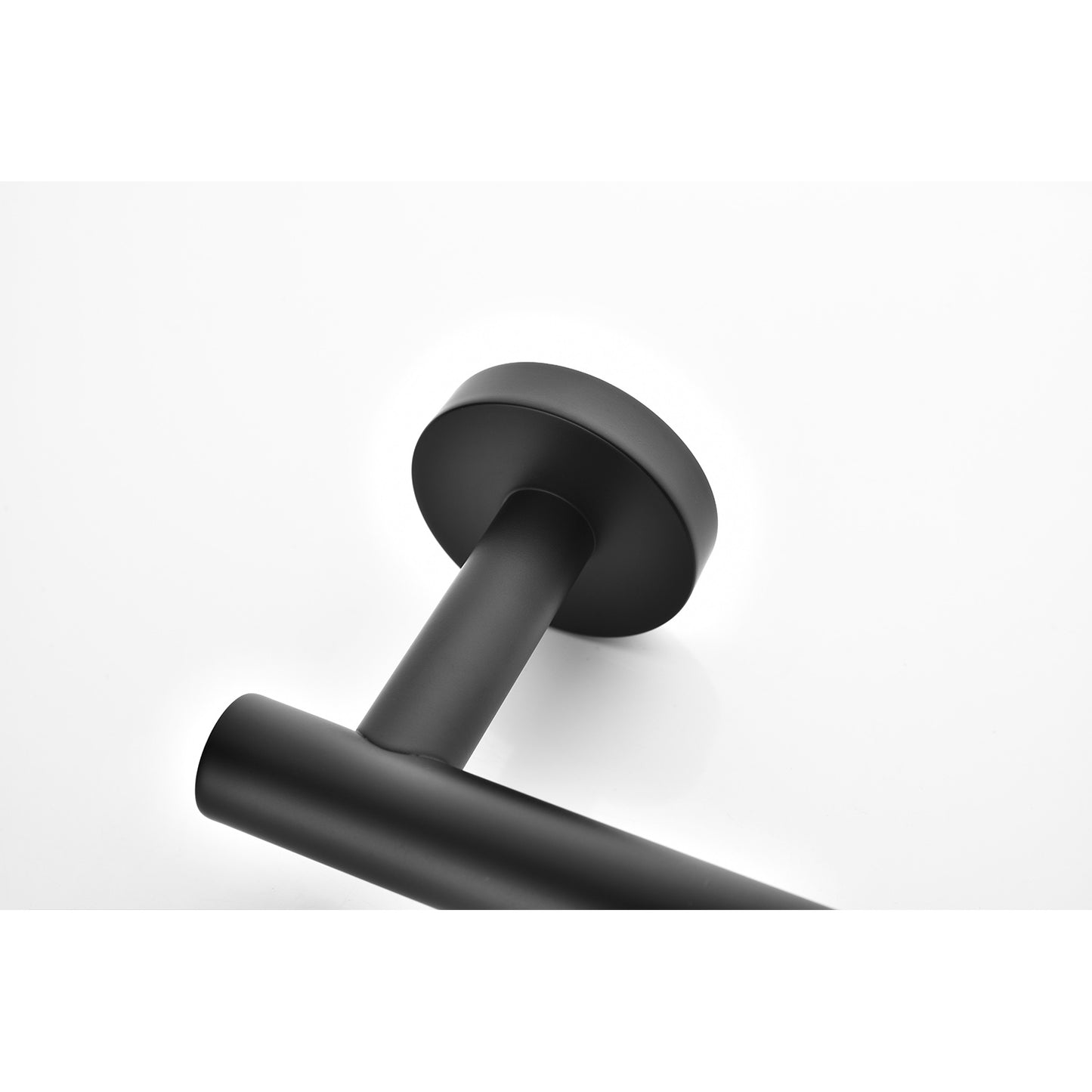Matte black modern bathroom towel bar brushed metal finish