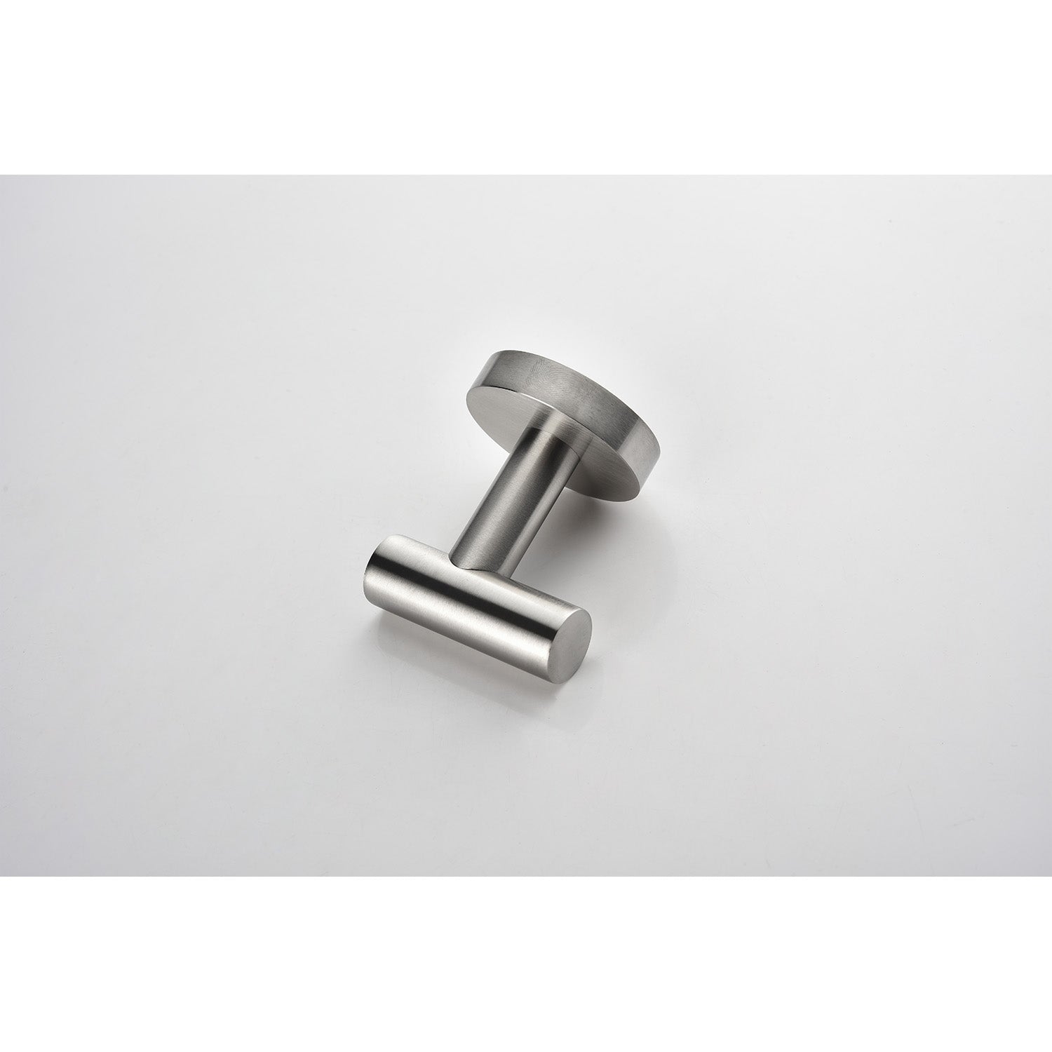 Brushed stainless steel Tshaped robe hook for bathroom organization