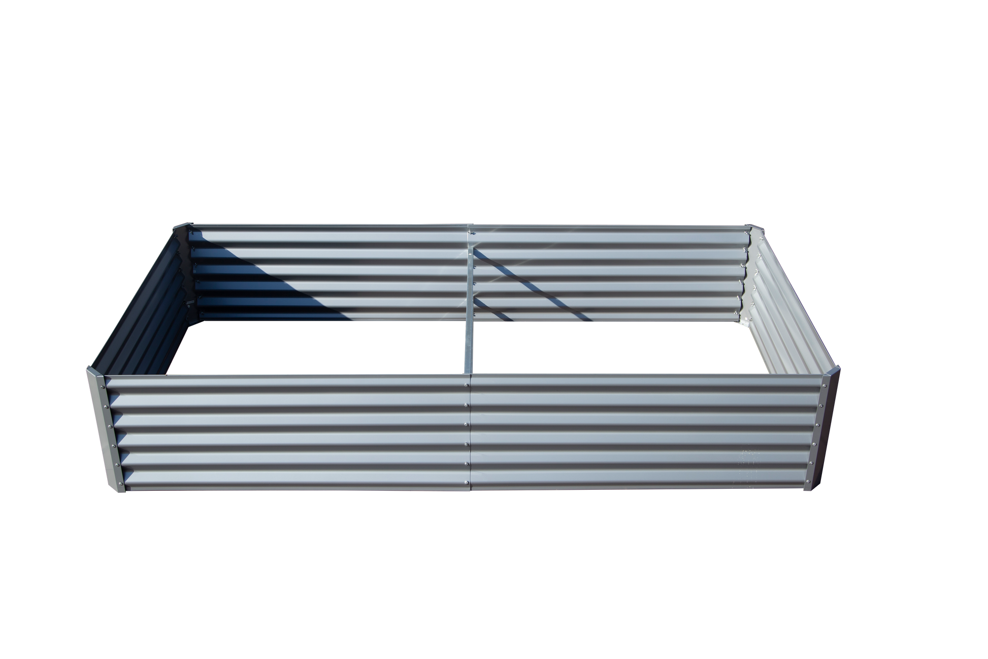 Galvanized steel raised garden bed corrugated metal rectangular outdoor planter