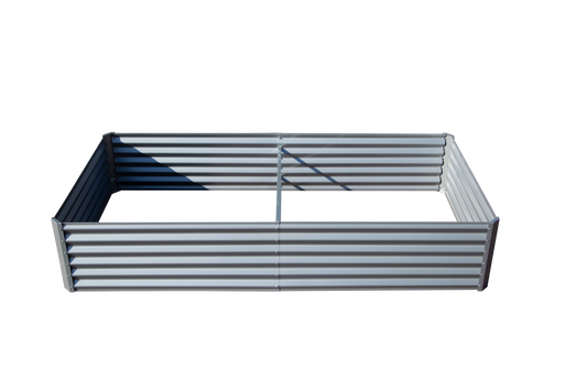 Galvanized steel raised garden bed corrugated metal rectangular outdoor planter