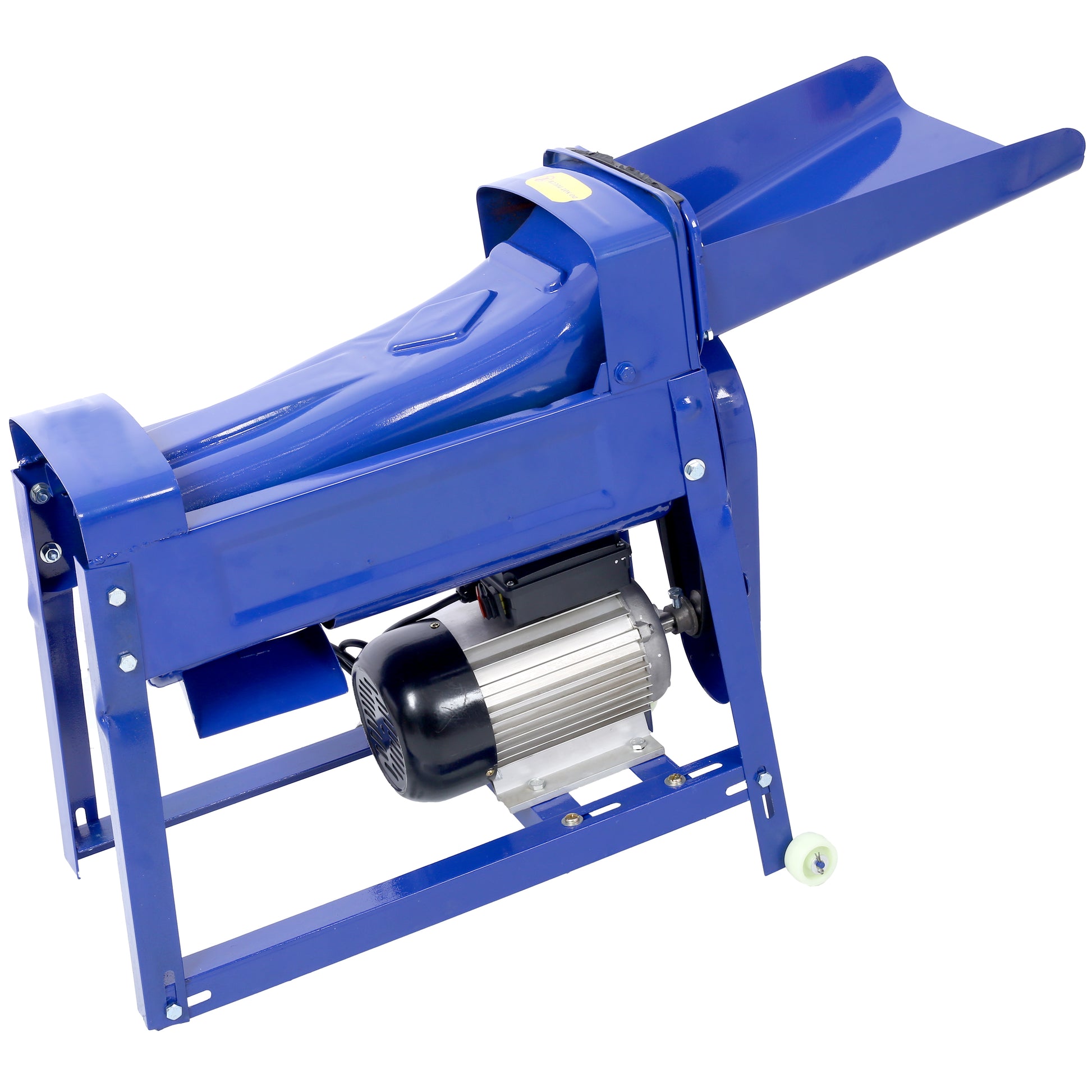 Blue electric crusher for processing agricultural waste and feed