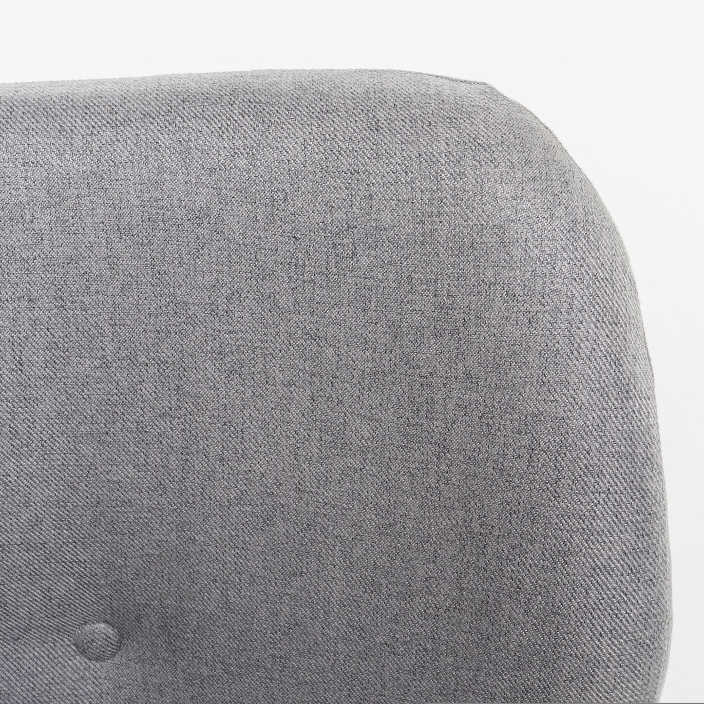 Closeup texture of grey tweed fabric on a modern chair