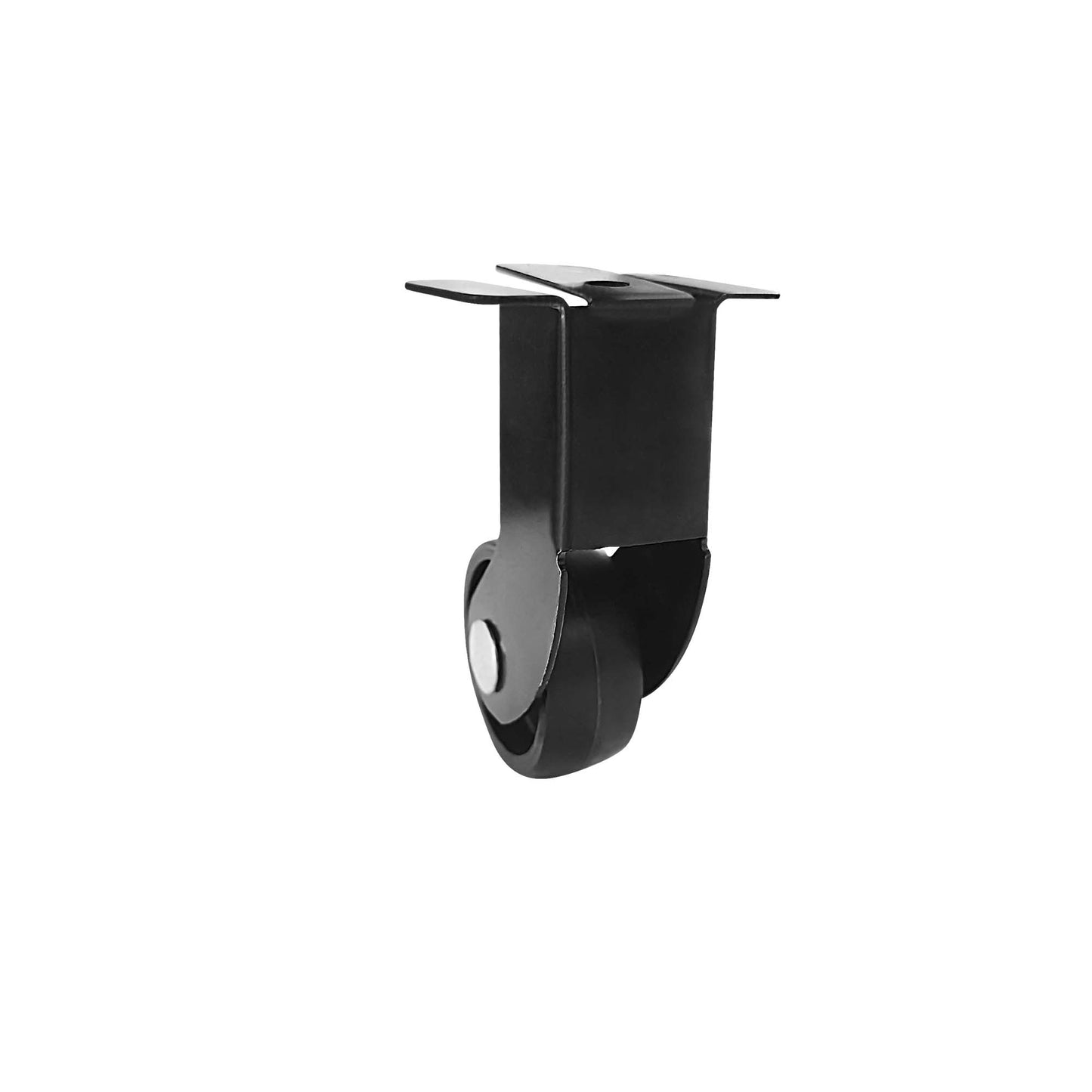 Black metal caster wheel with Ushaped bracket for furniture mobility