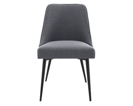 TREATLIFE HOME Set of 2 Side Chairs, Mid-Century Modern Design, Durable Metal Legs, Charcoal