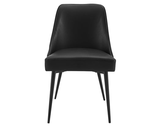 TREATLIFE HOME Set of 2 Side Chairs with Bentwood and Metal Legs, Mid-Century Modern Design, Black