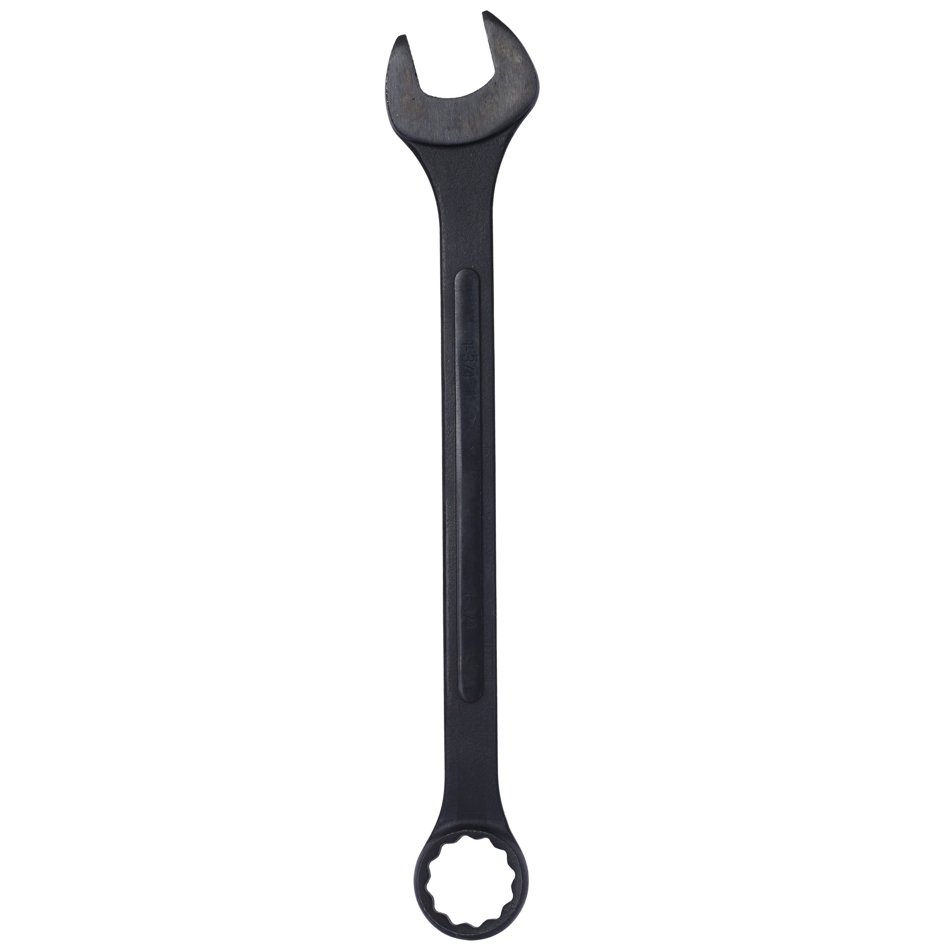 Black  inch combination wrench with open end and point box end