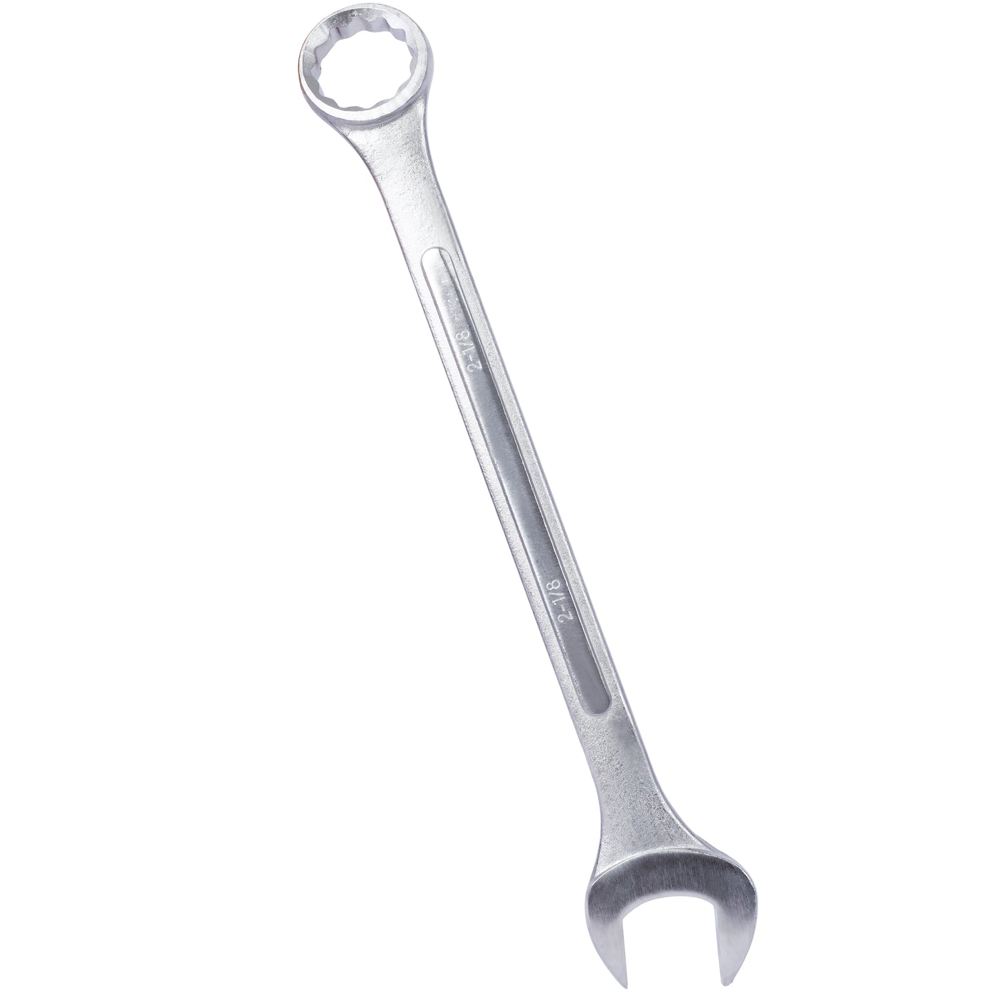 Silver combination wrench with openend and boxend size  inch for heavyduty repairs
