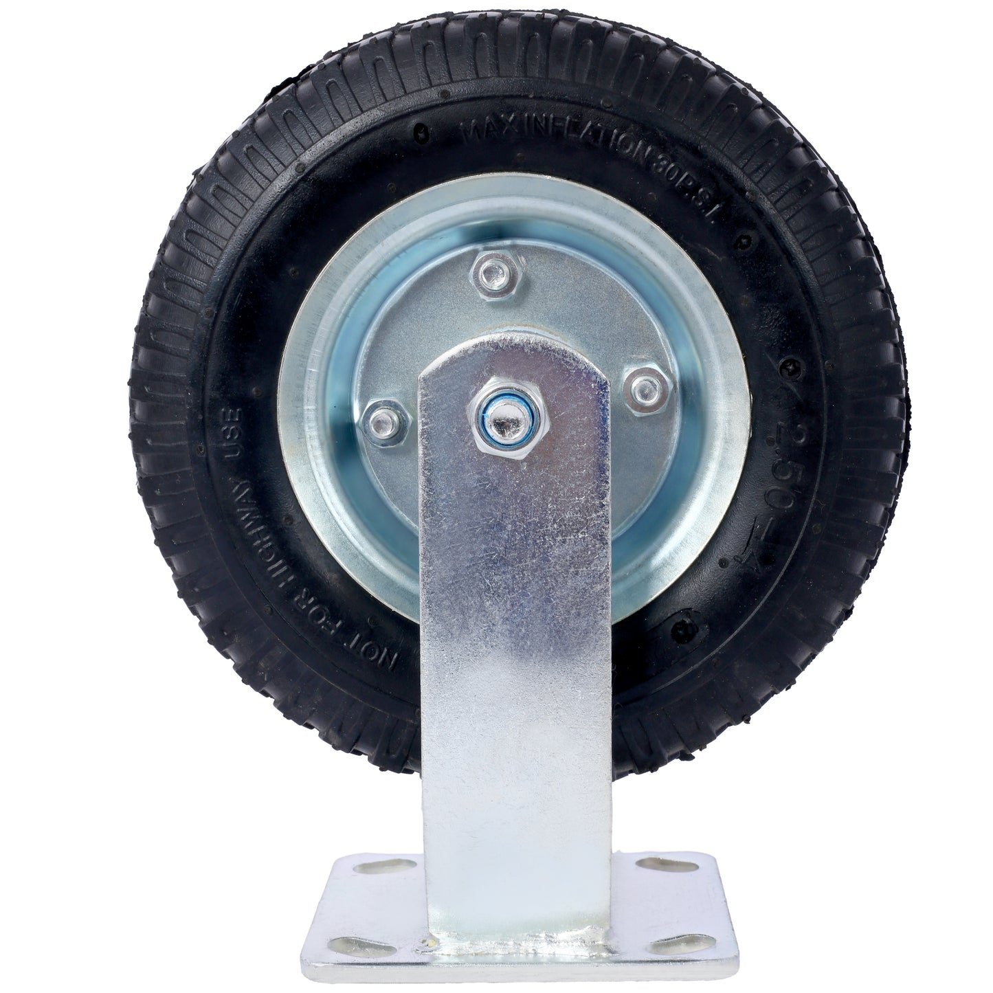 Heavyduty pneumatic caster wheel with metal rim inch diameter