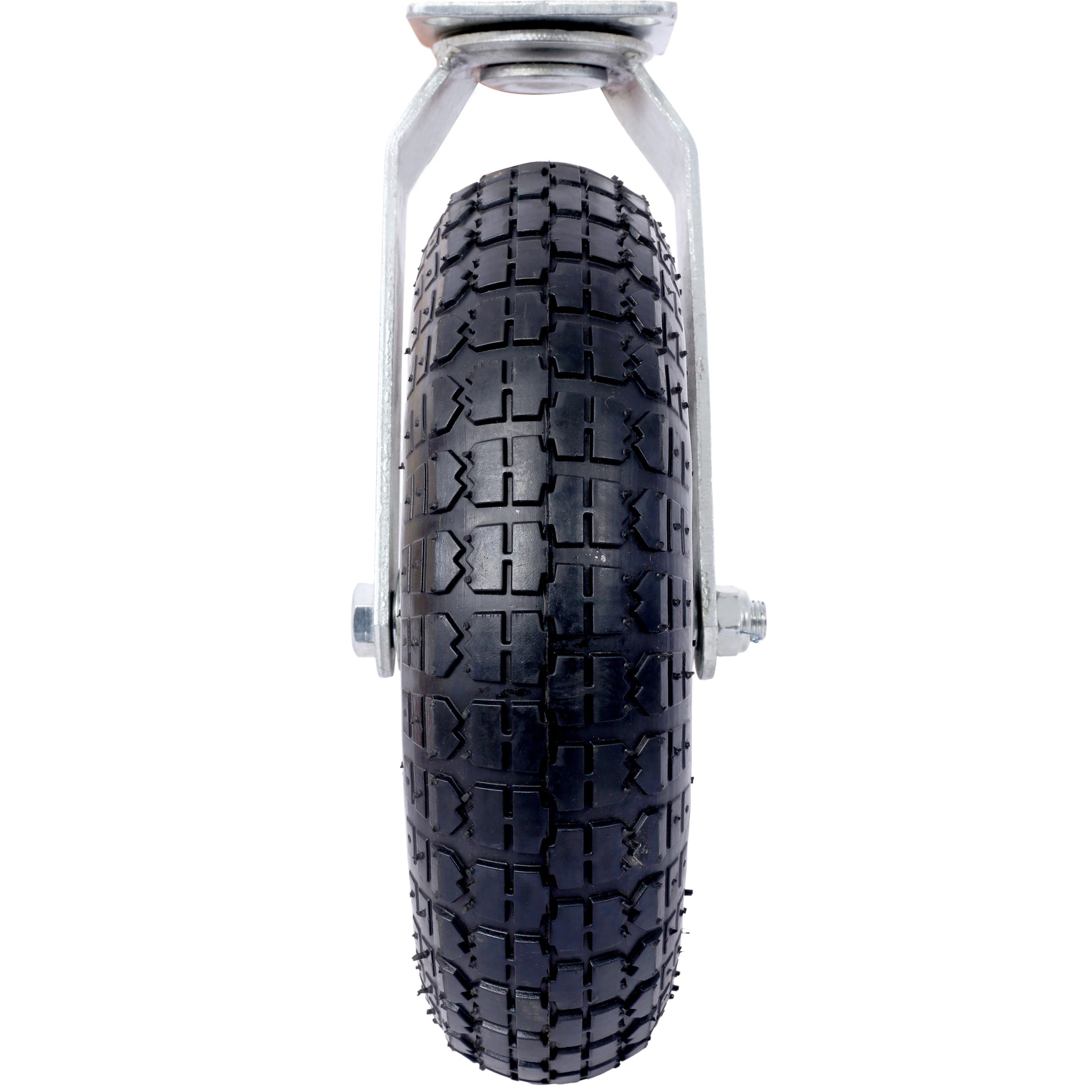 Heavyduty black pneumatic tire with deep tread pattern for industrial carts