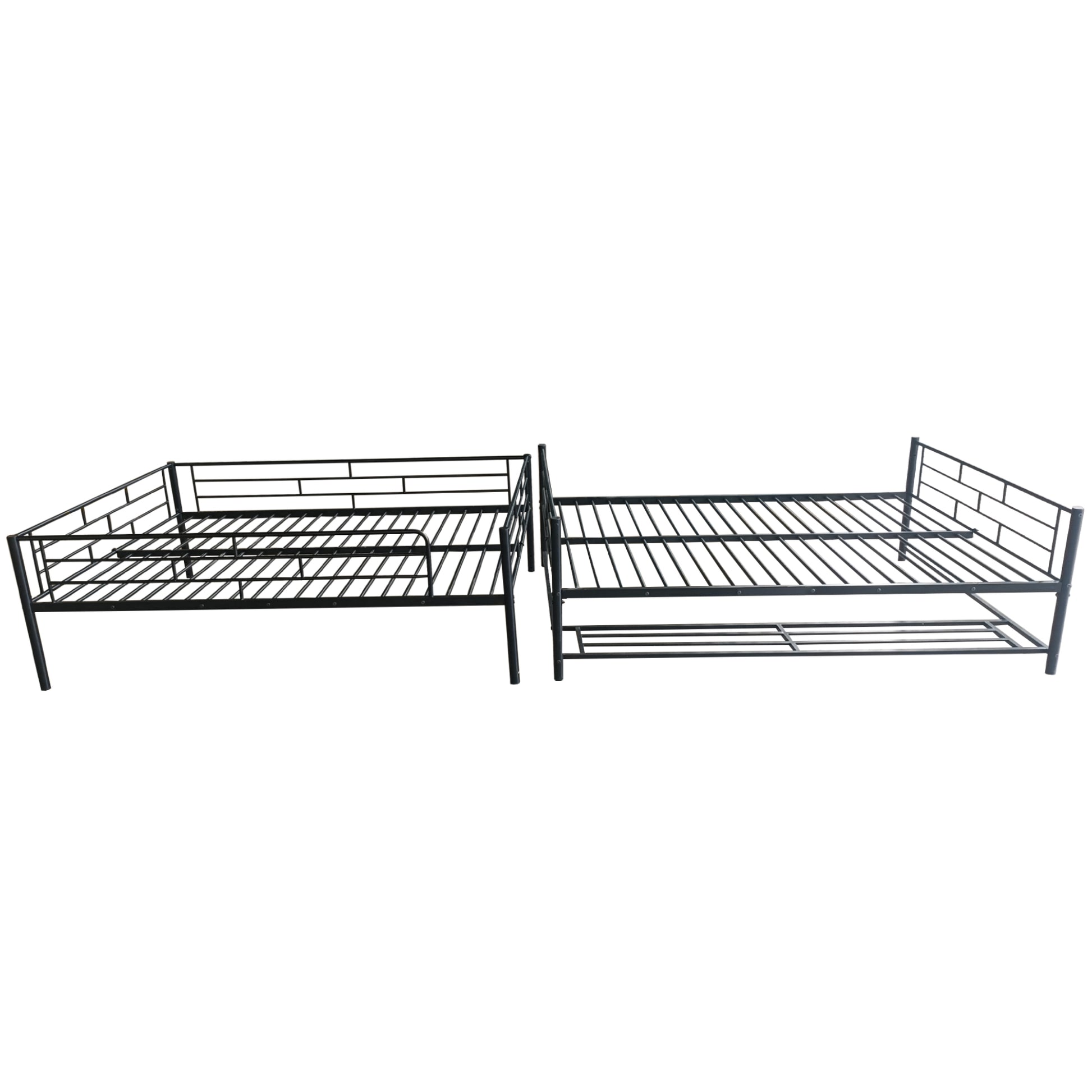 black metal twin daybed with slatted frame