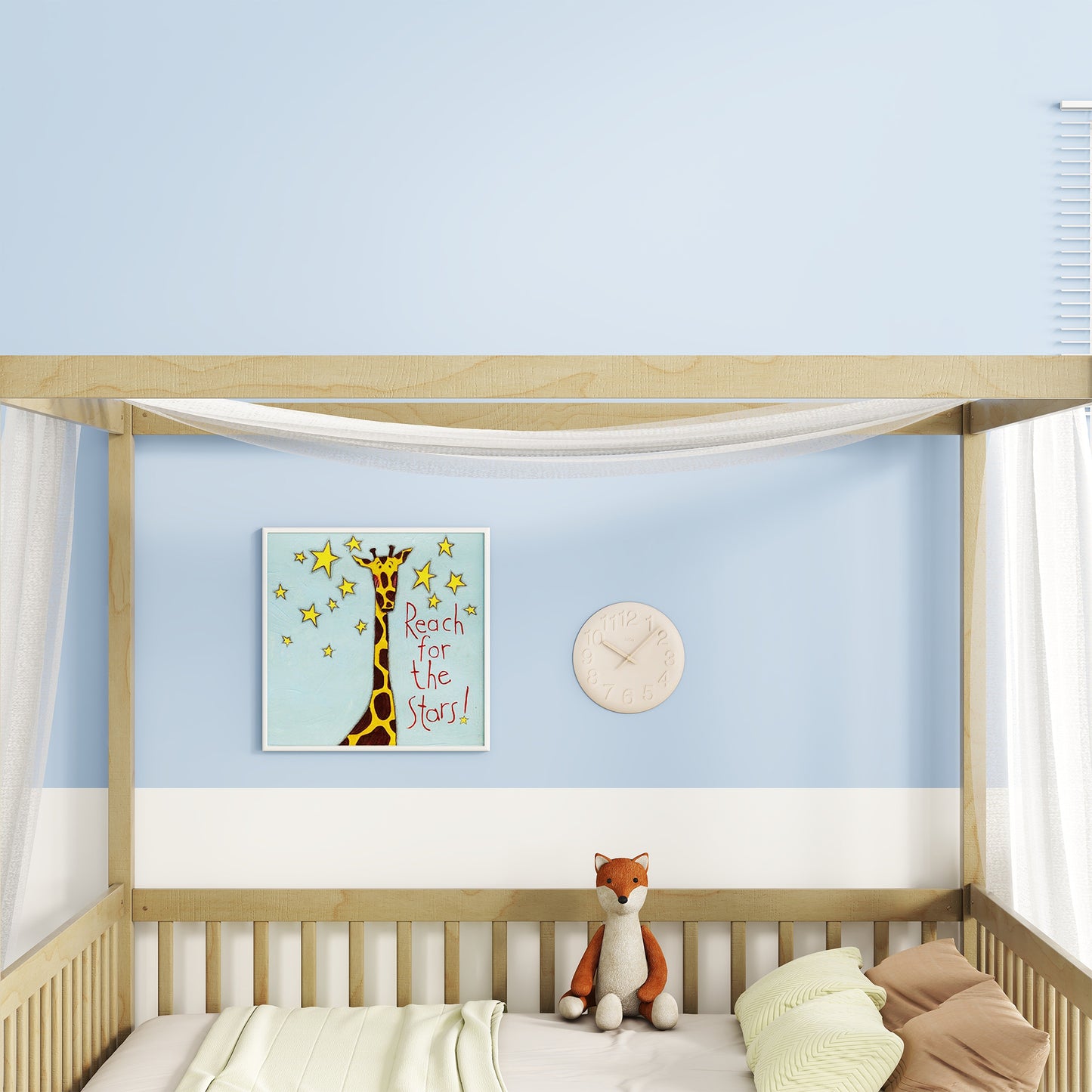 Cute giraffe art with stars