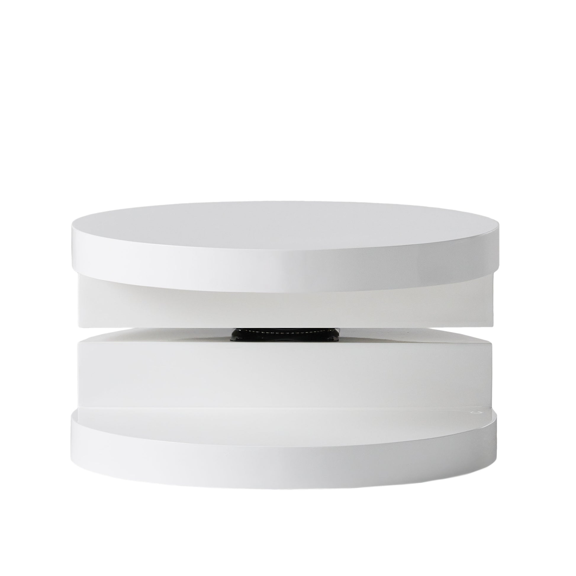 Modern white minimalist coffee table with floating top design