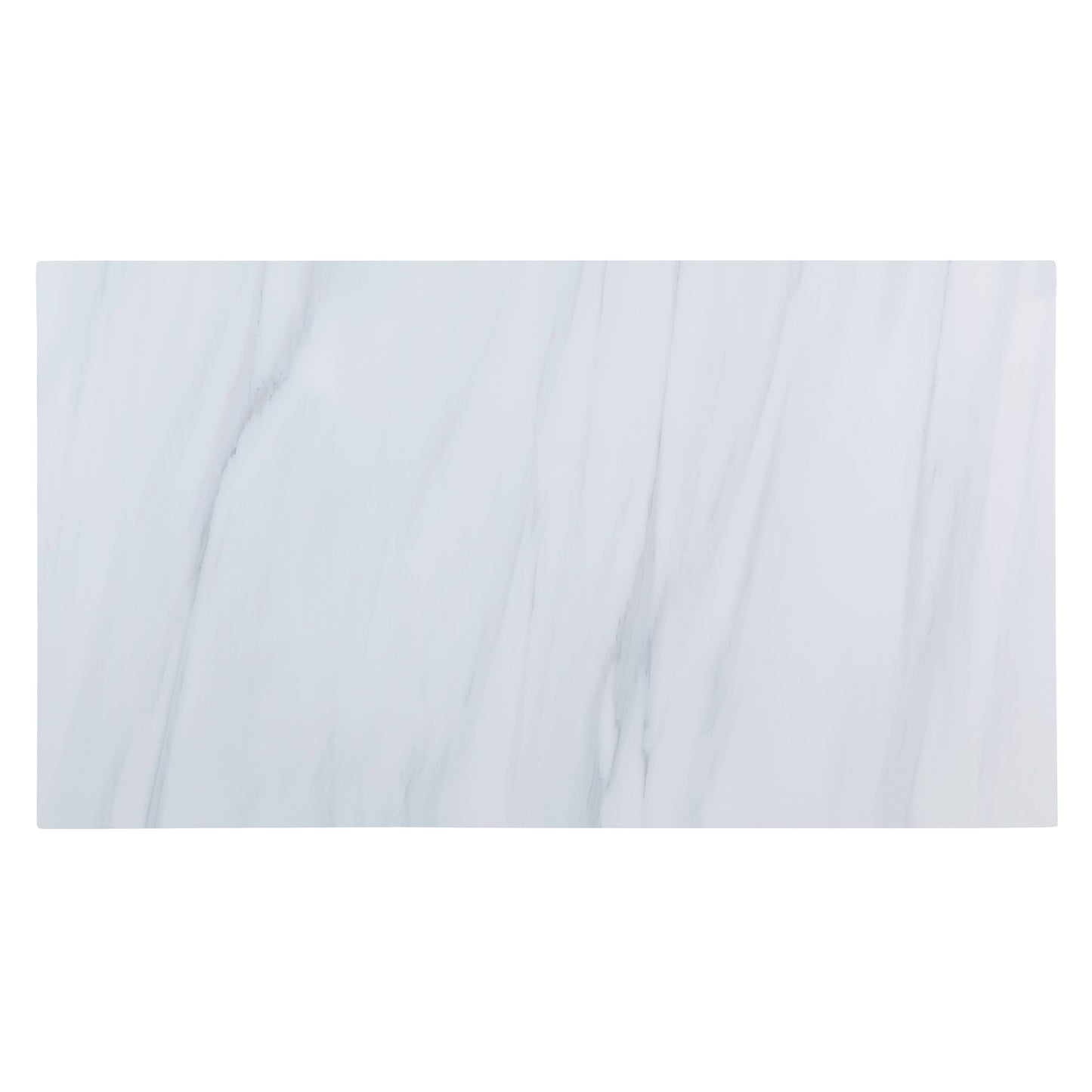 Rectangular white marble contact paper with subtle gray veining for furniture surfaces