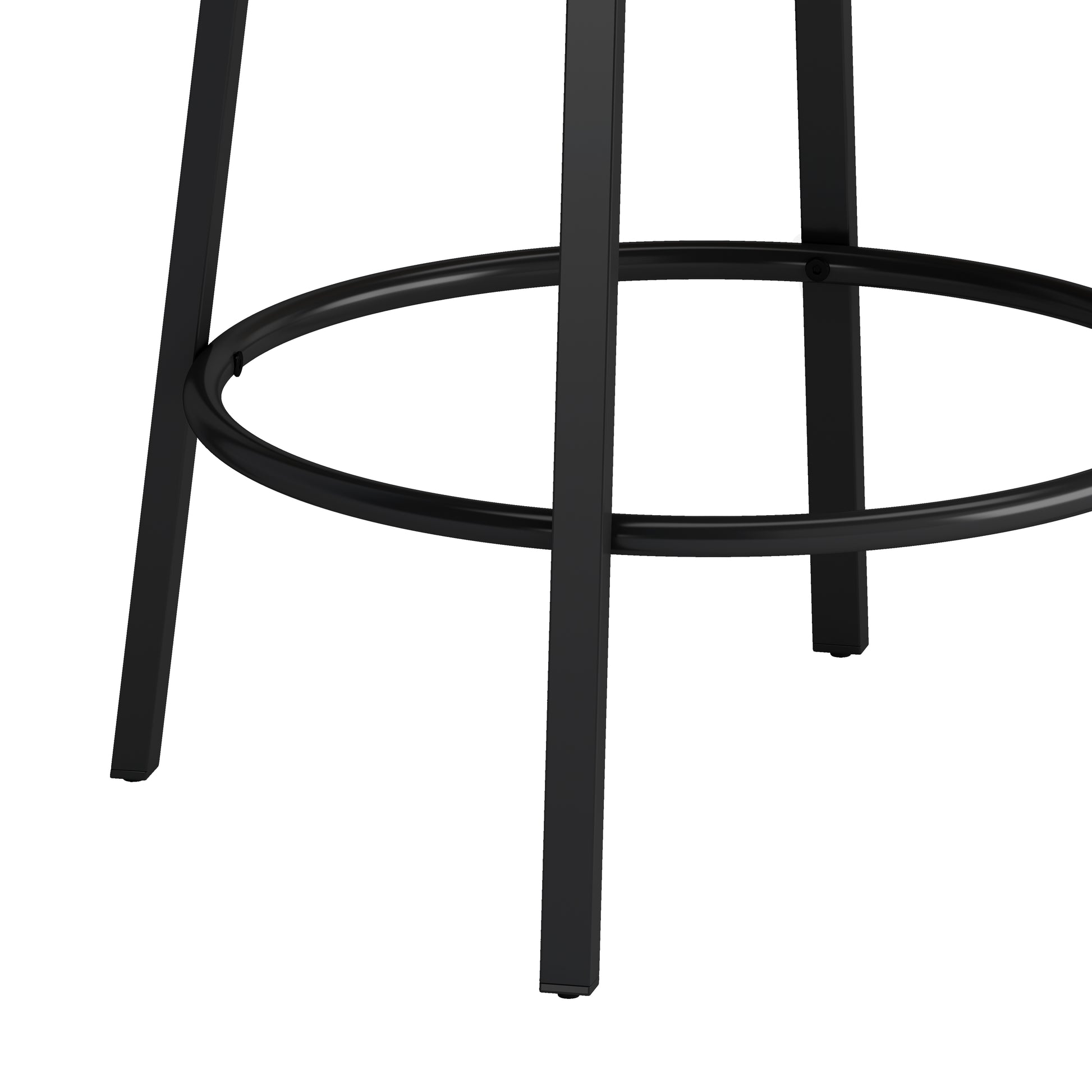 Black metal bar stool legs and footrest
