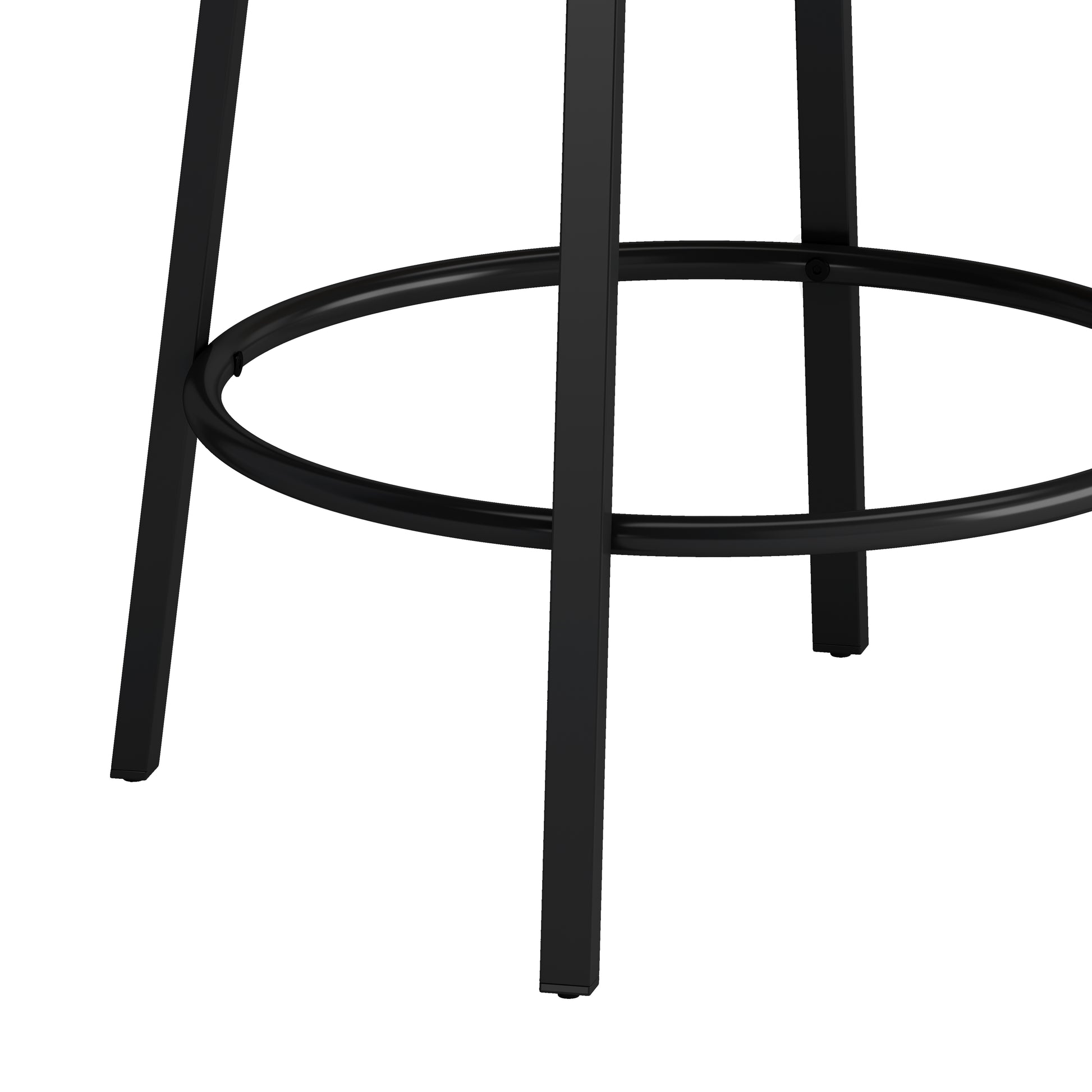 Black metal bar stool legs with circular footrest