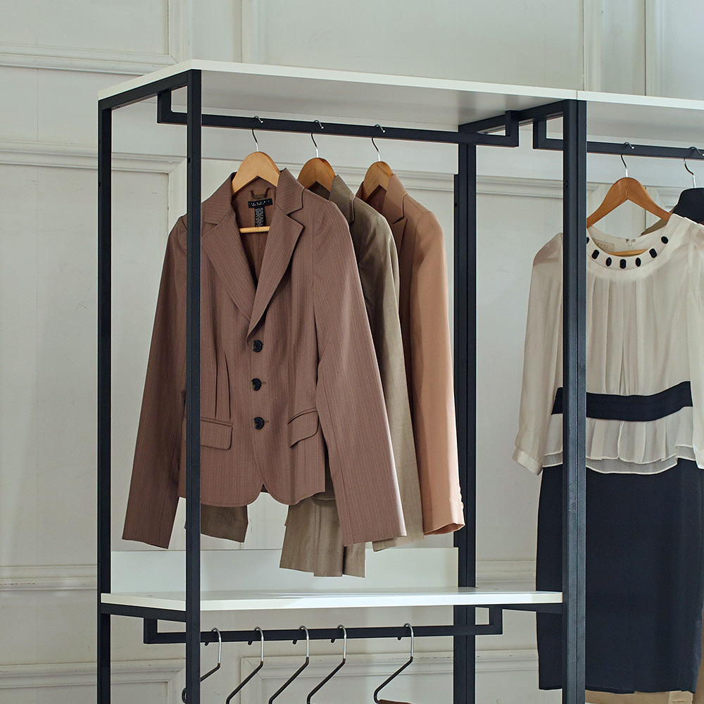 Brown pinstripe tailored blazer with three button closure