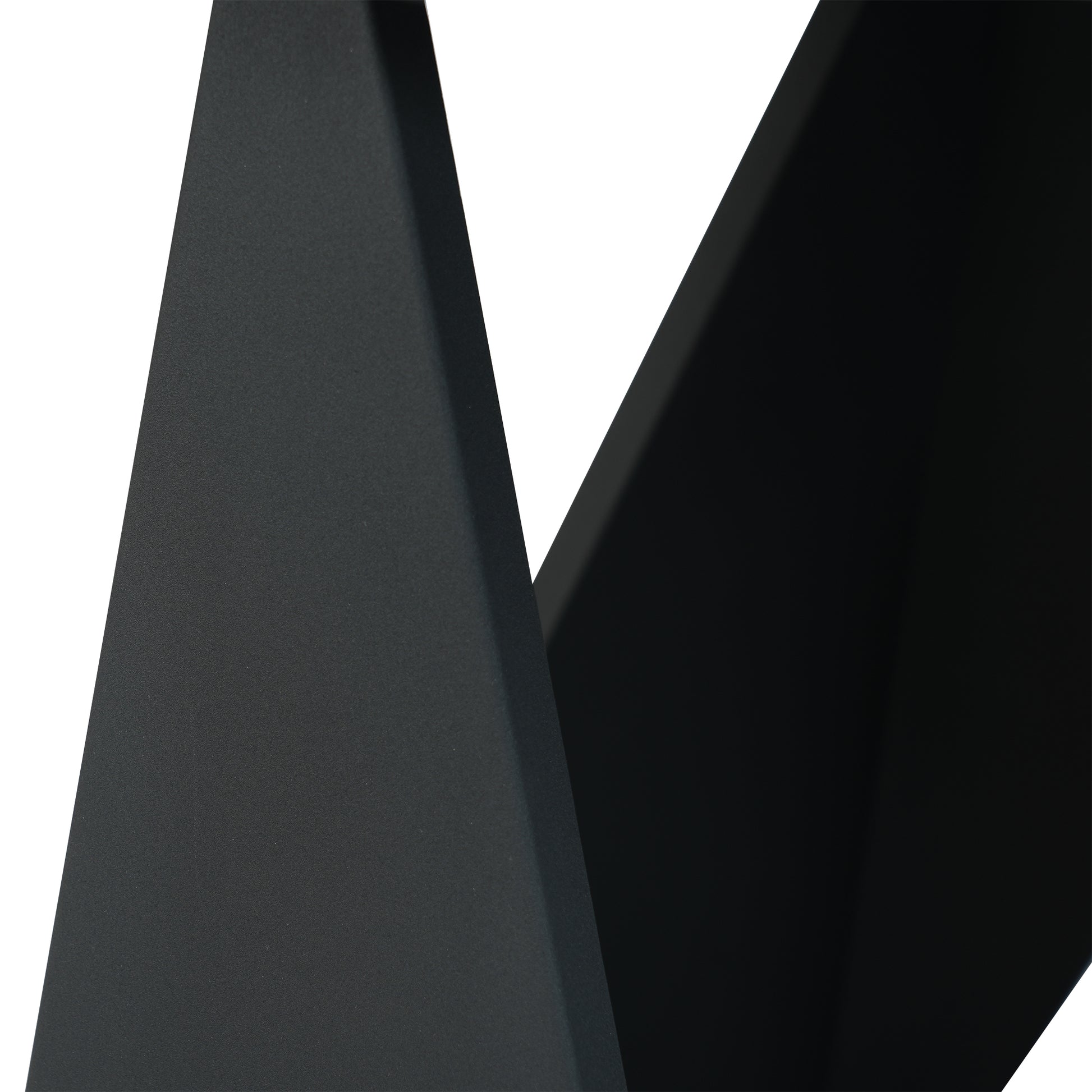 Matte black minimalist geometric sculpture for modern home decor
