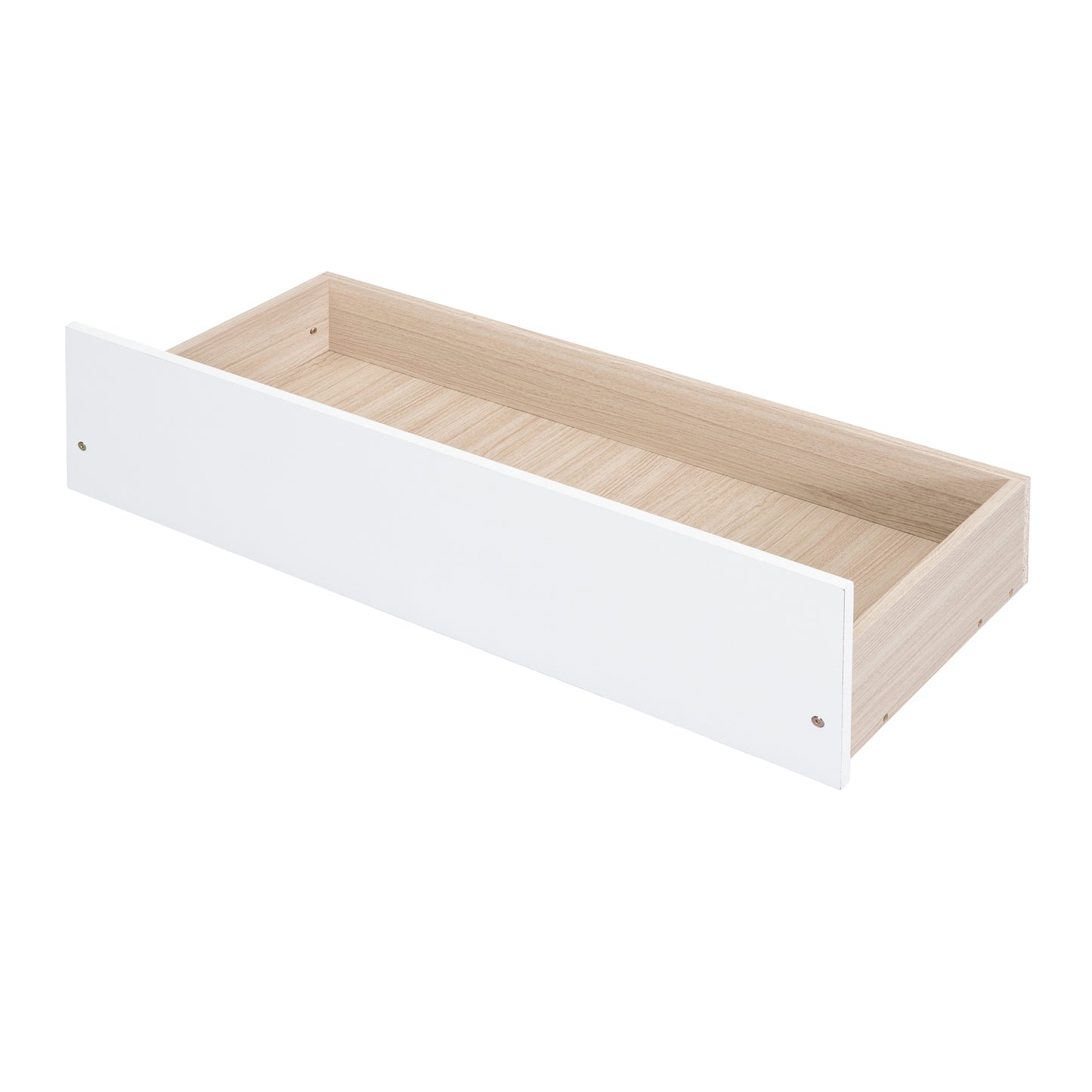 White and wood grain drawer insert