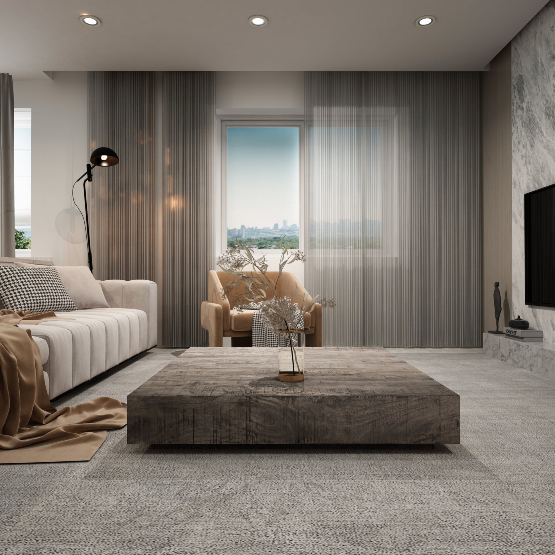 Textured grey carpet rug with a subtle fleck pattern ideal for modern living rooms