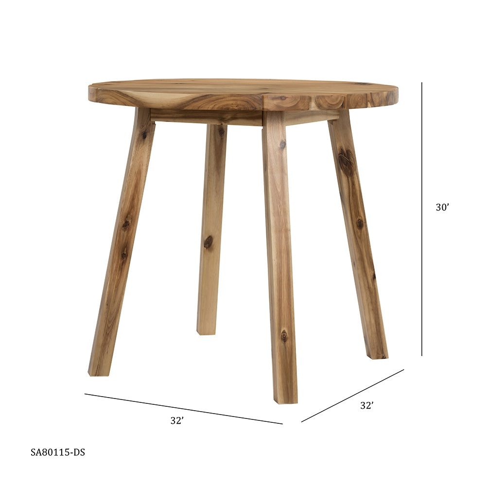Rustic hexagonal wooden side table  inches high  inches wide