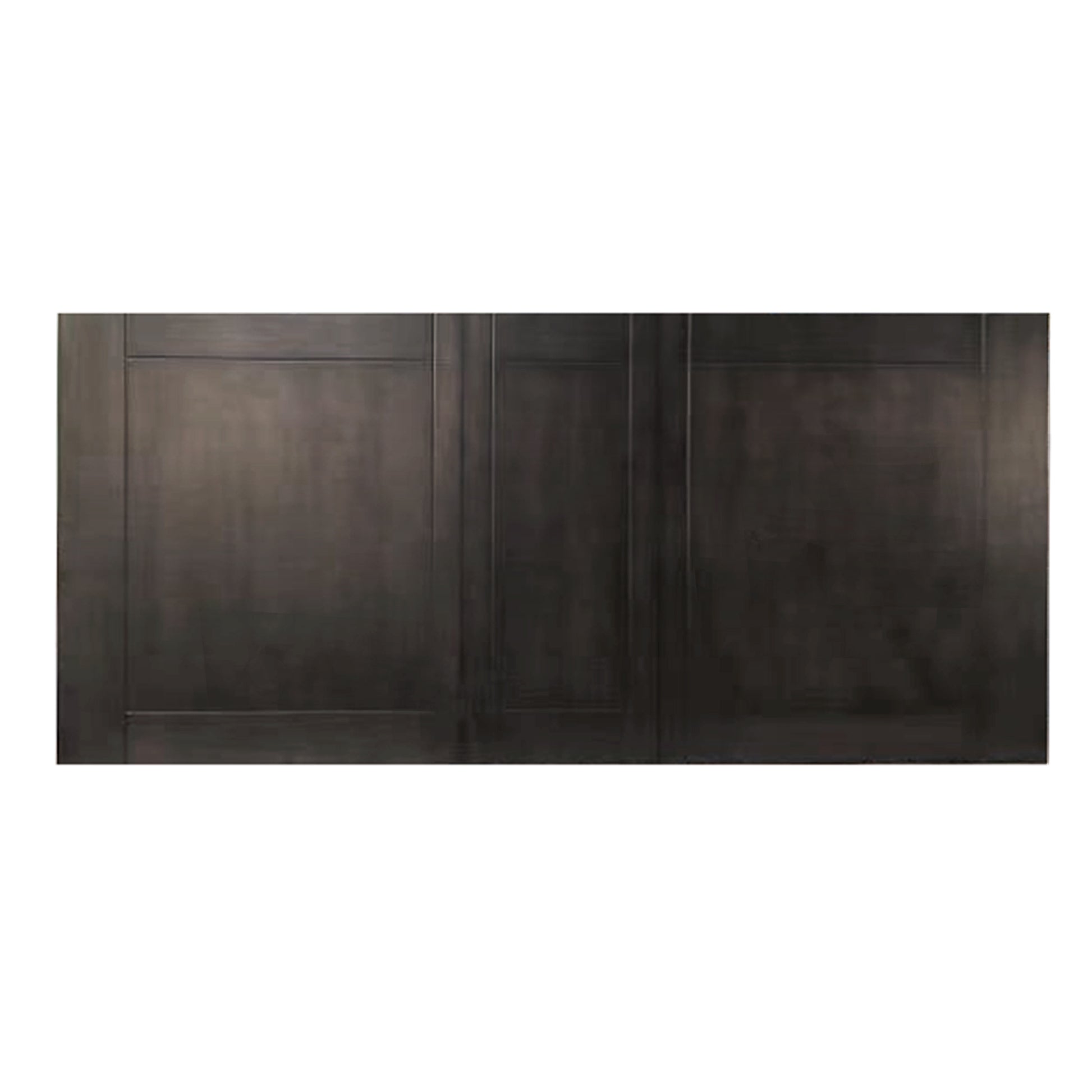 Dark gray wood paneling with inset detailing