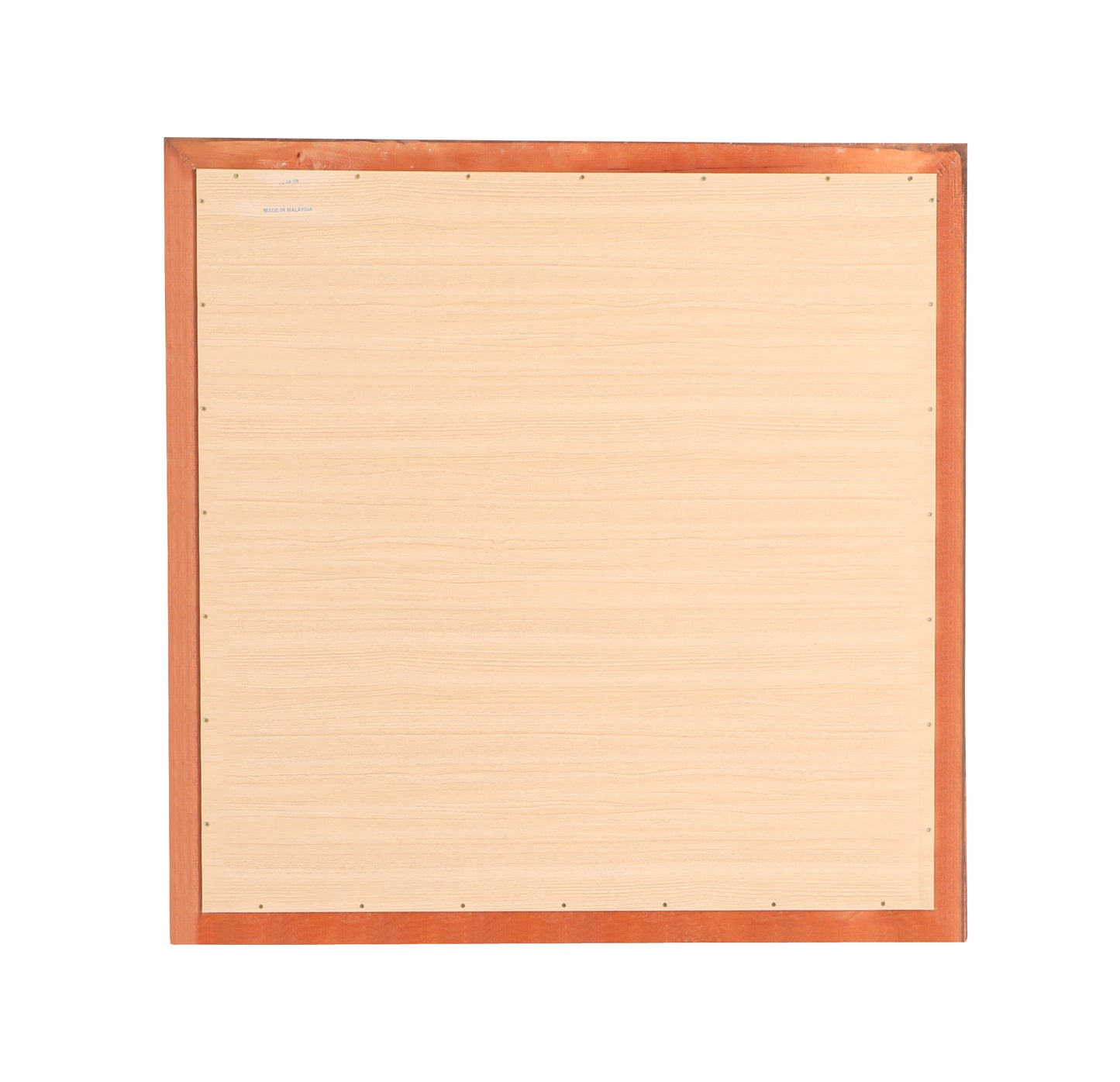 Light wood panel with orange border
