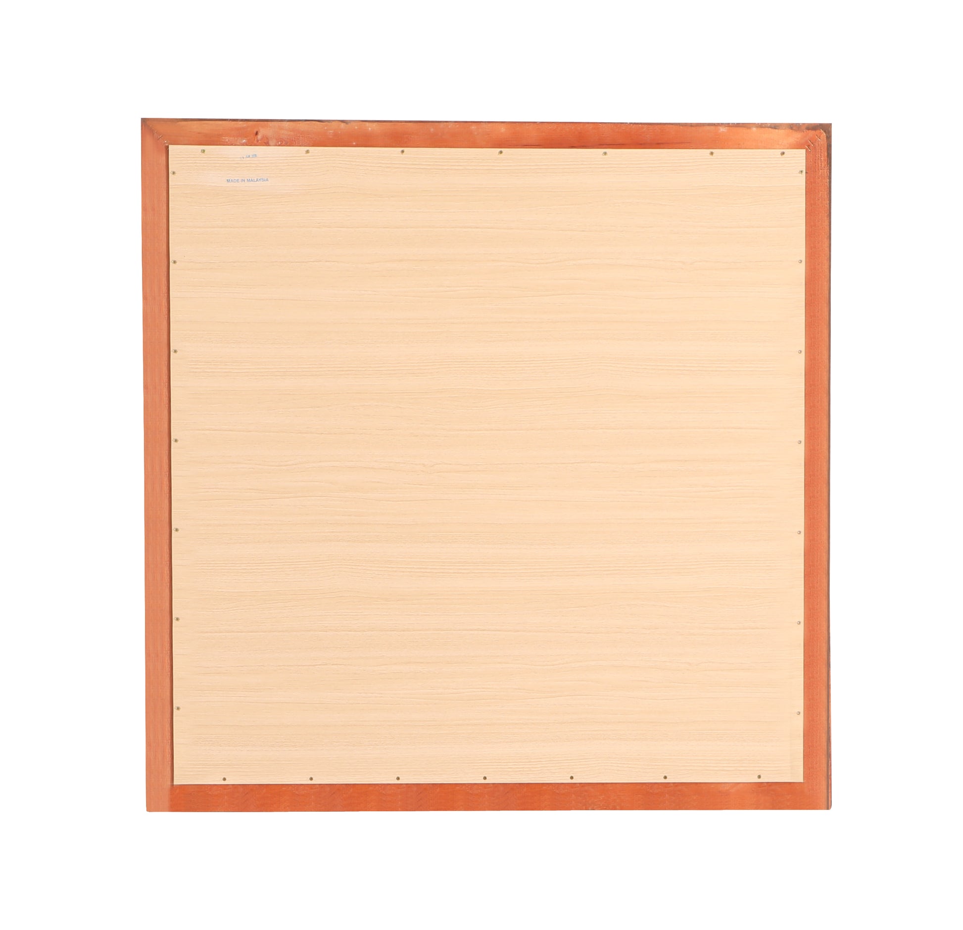 Wooden framed panel with visible screws