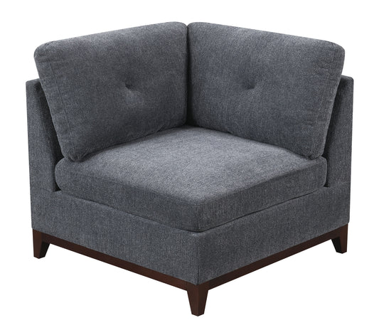 TREATLIFE HOME Modular Living Room Corner Wedge Sofa Cushion in Ash Grey Chenille Fabric, Contemporary Design