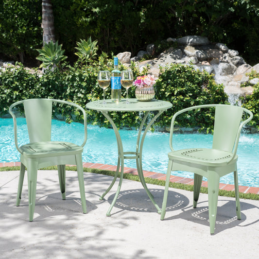 TREATLIFE HOME Charming Bistro Set for Joyful Moments, Whimsical Design, Durable Iron Construction, for Outdoor Relaxation