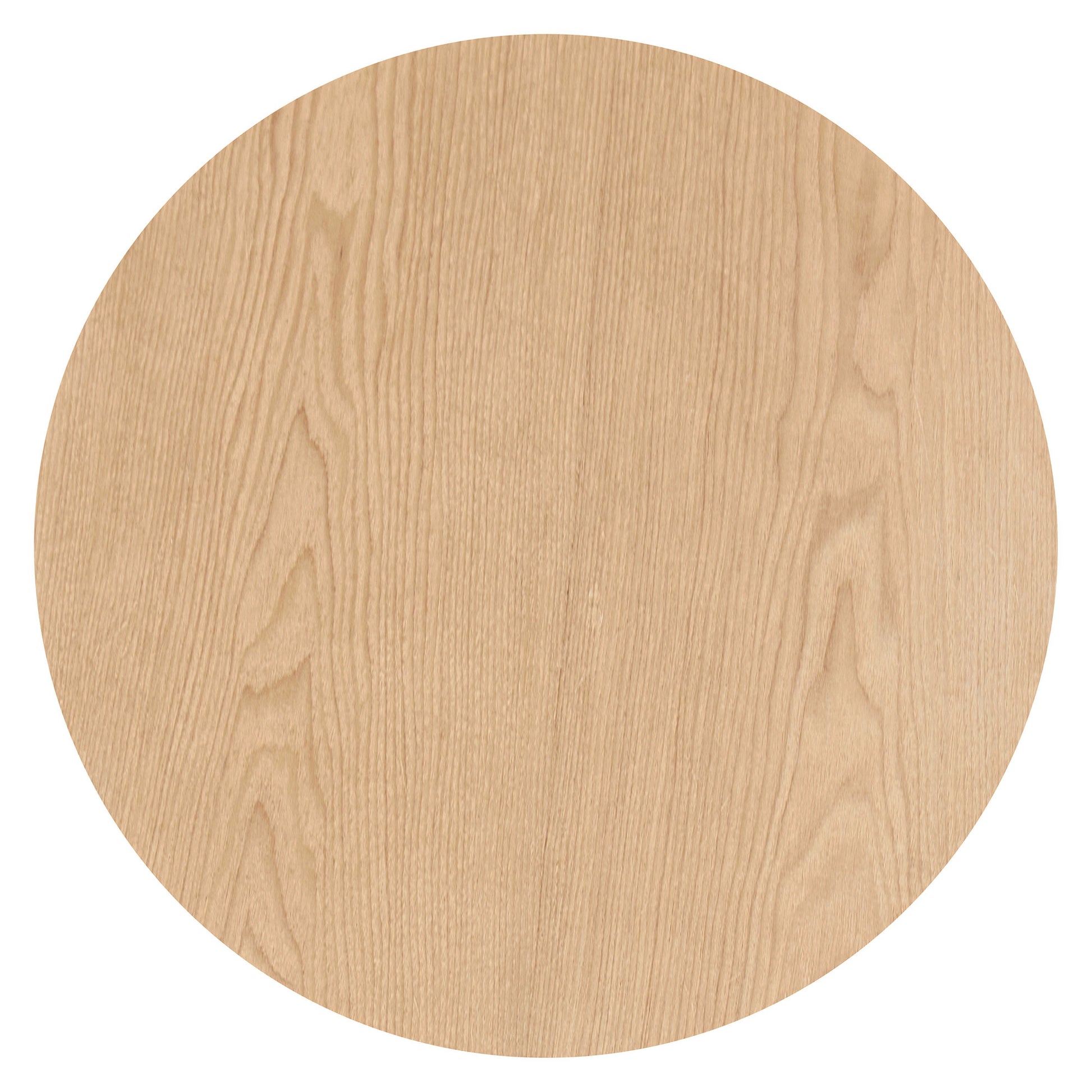 Natural light oak wood grain veneer circle