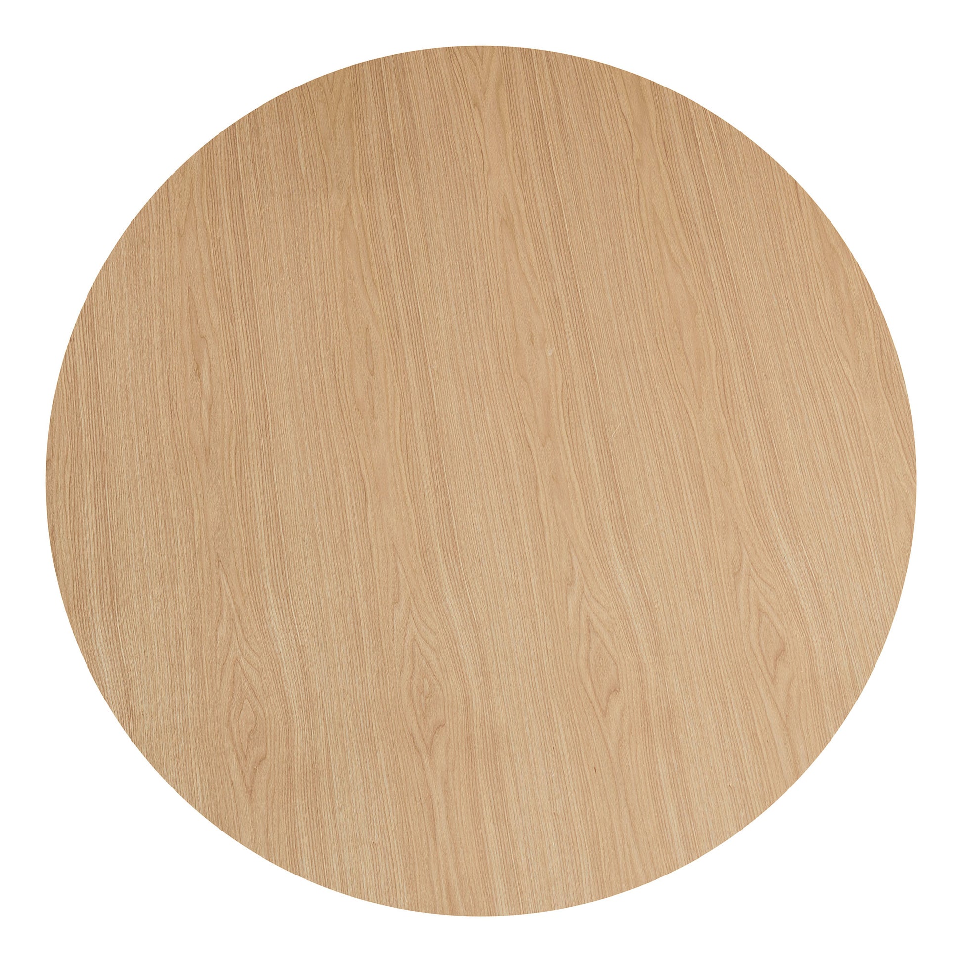 Light oak round tabletop with visible wood grain pattern