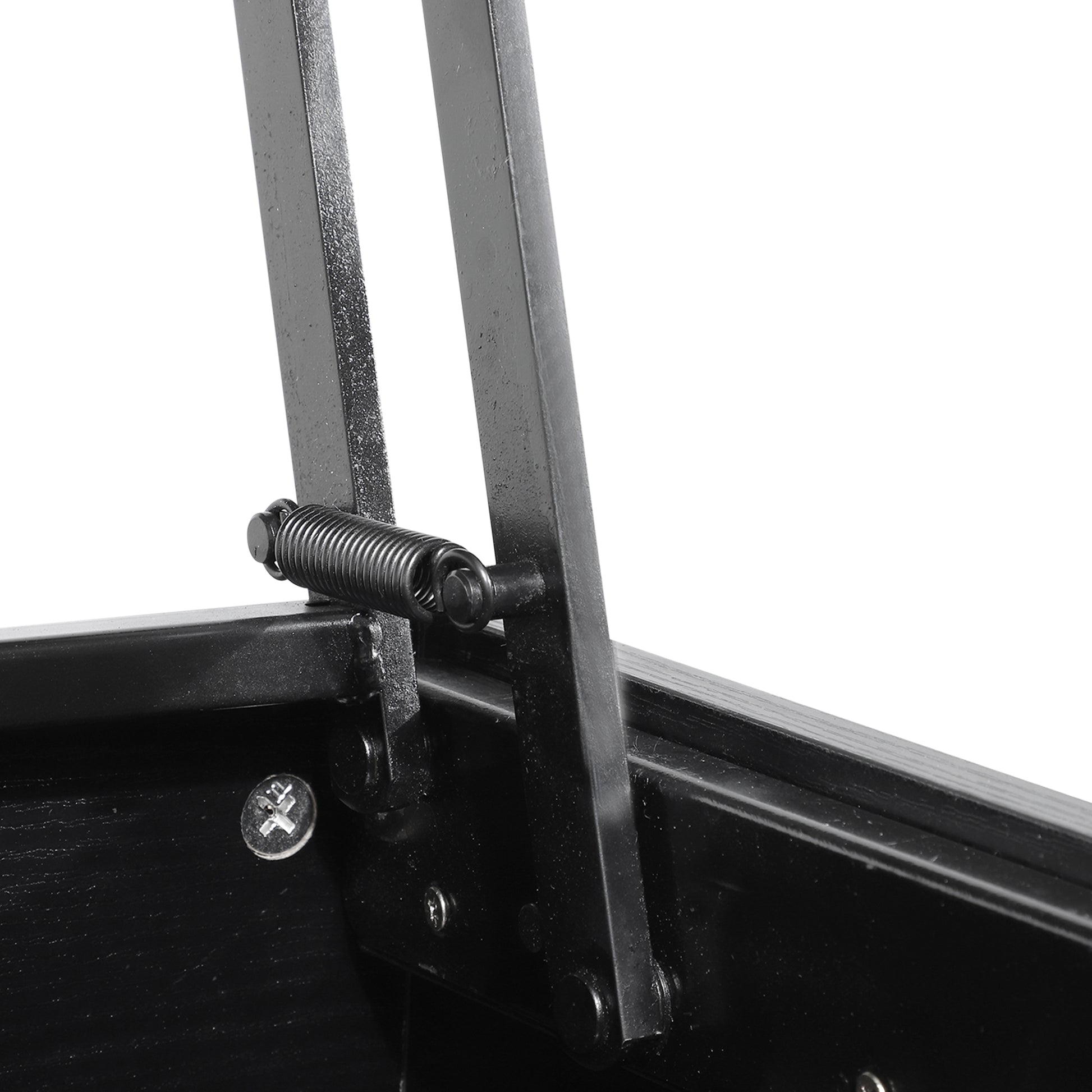 Black metal liftup hinge with spring for storage bed frame