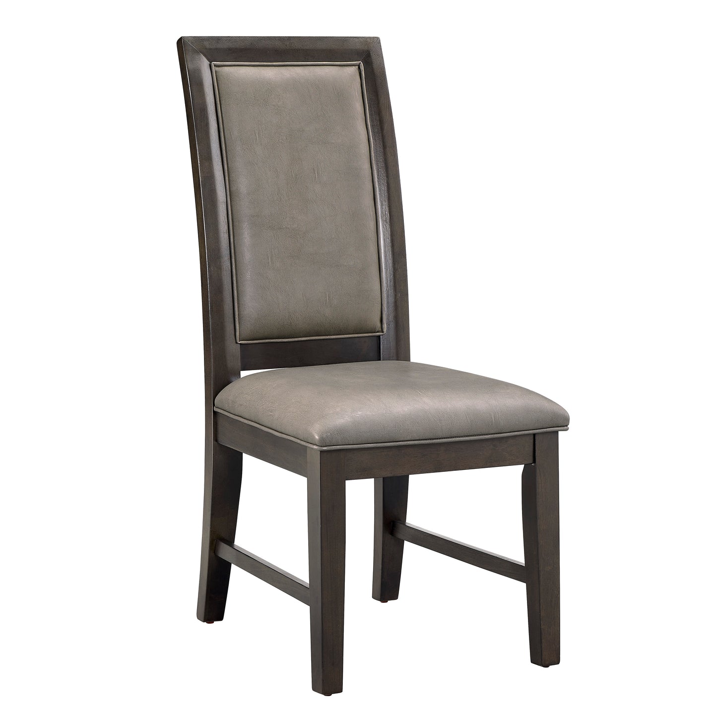 TREATLIFE HOME Transitional 2-Piece Dining Chair Set, Brown Upholstered Seat Back, Wooden Frame, Standard Height